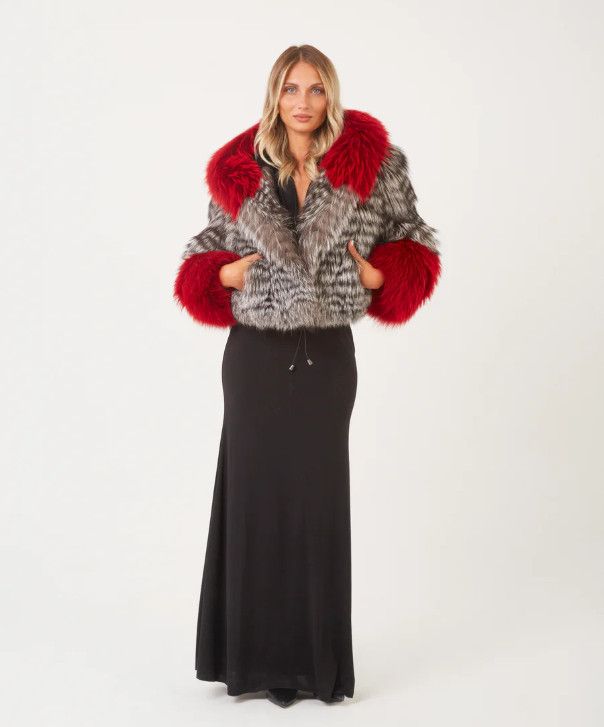 Other Women’s Scarlet Frost Silver Fox Fur Size L / US 10 / IT 46 - 1 Thumbnail