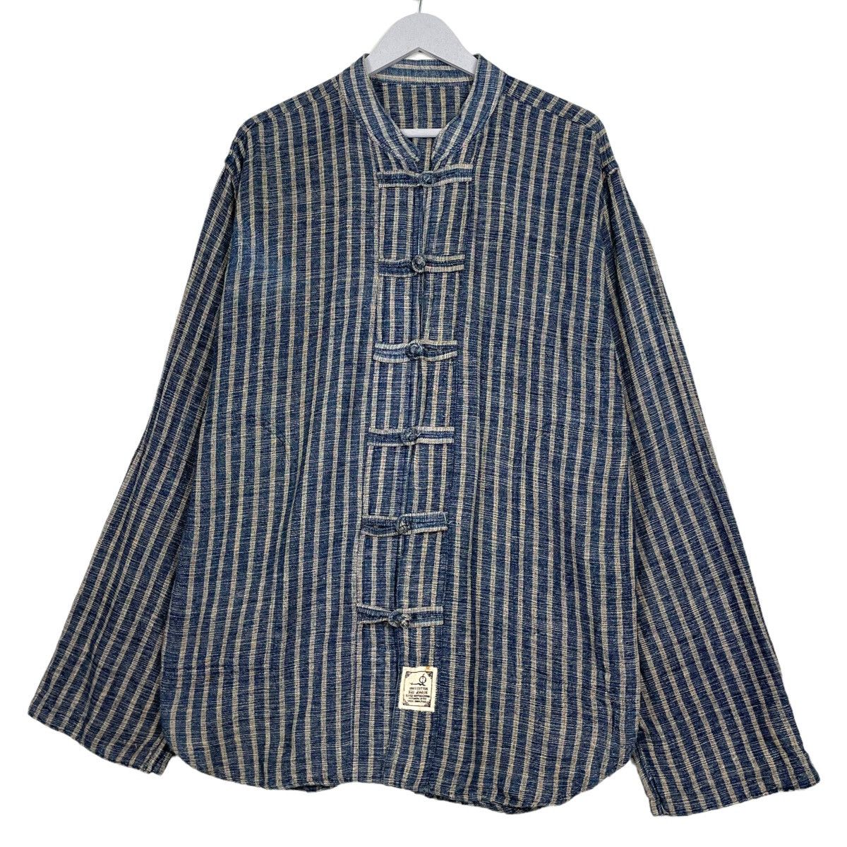 45rpm × Indigo × Japanese Brand 💥FAI KHAIN JAPAN INDIGO MANDARIN VINTAGE JACKET Size US L / EU 52-54 / 3 - 2 Thumbnail