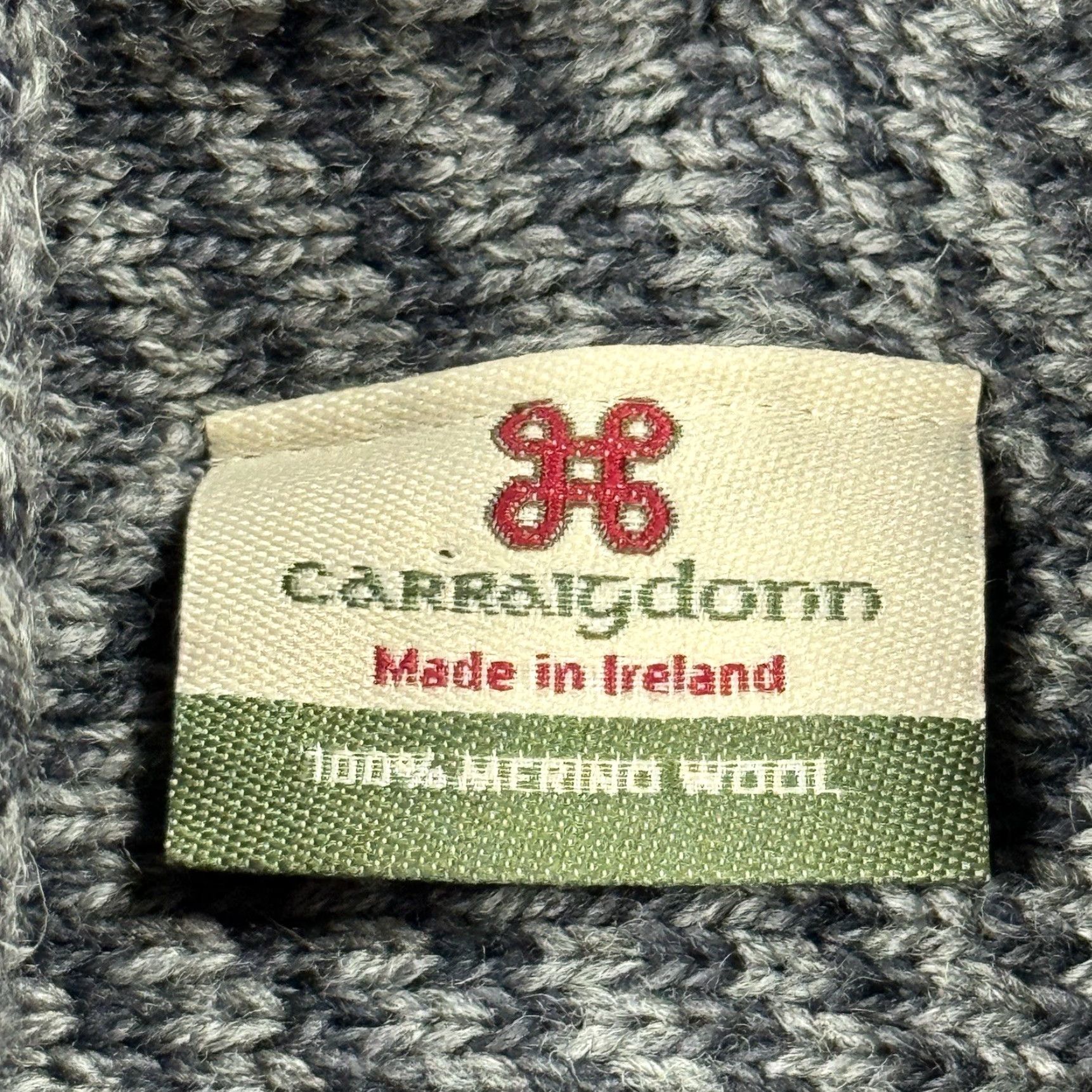 Vintage Carraig Donn Cape Women One Size Gray Tweed 100% Merino Wool Knotted Leather Buttons Shawl Collar Button Ireland Size ONE SIZE - 4 Thumbnail