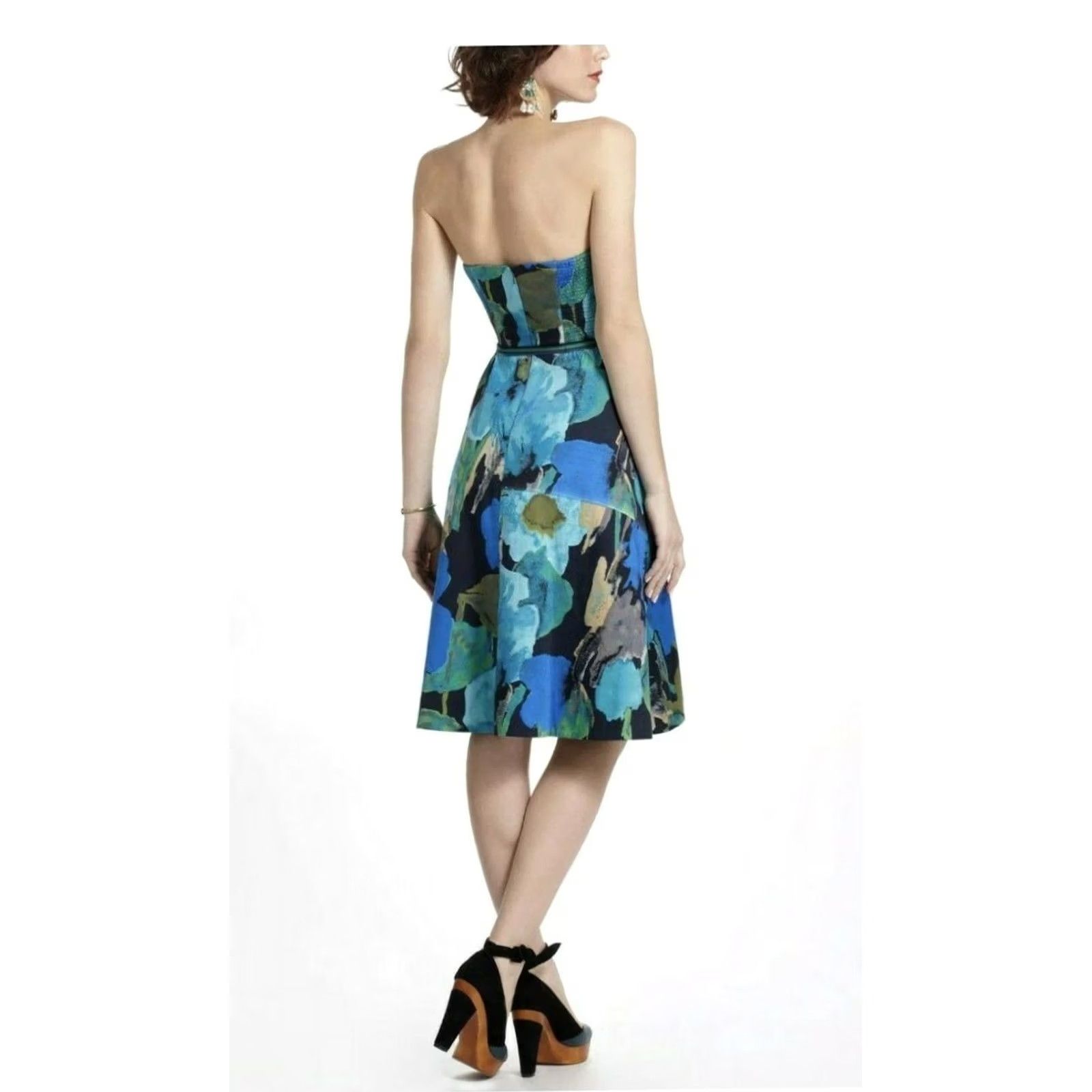 Anthropologie NWT Anthropologie Vanessa Virginia Shade Floral Off the Shoulder Dress Sz 4 Size S / US 4 / IT 40 - 4 Thumbnail