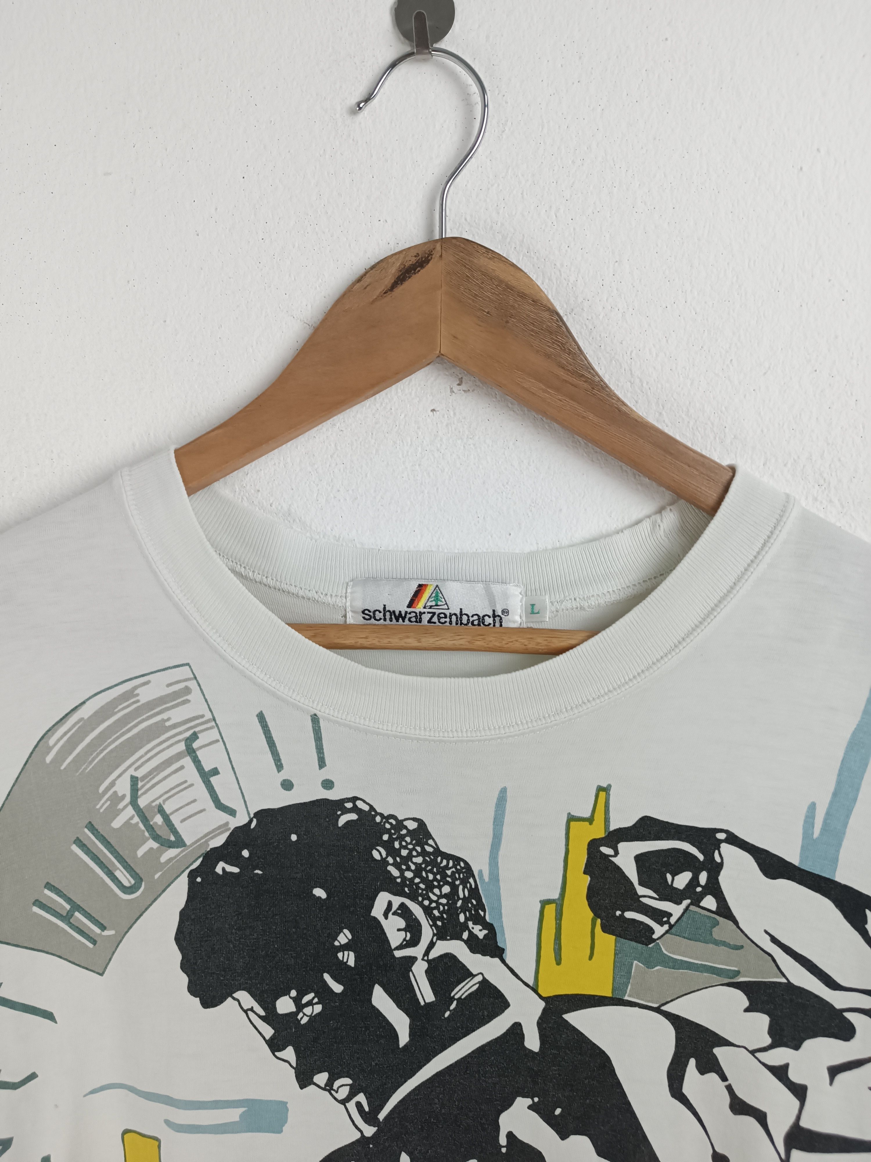Vintage VINTAGE 90'S SCHWARZENBACH GYM BODY BUILDERS AOP TEE Size US L / EU 52-54 / 3 - 8 Thumbnail