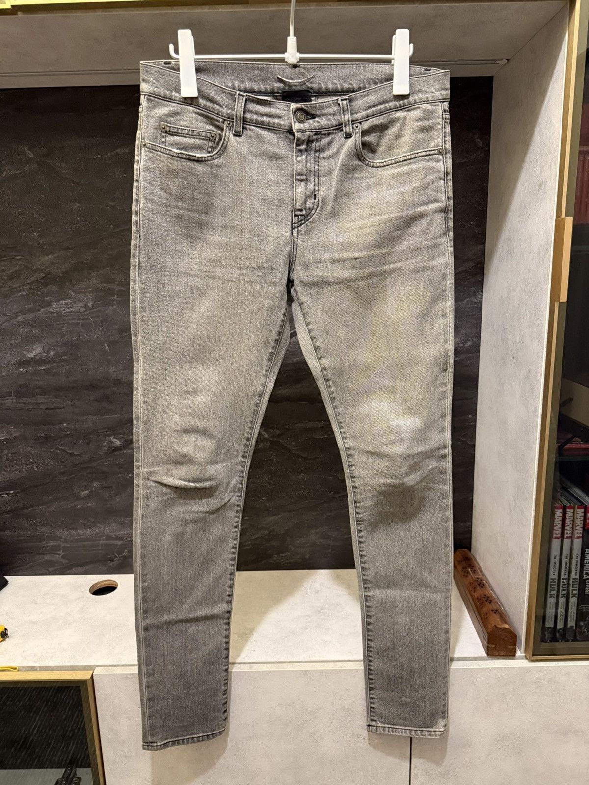 Saint Laurent Paris Saint Laurent 2015 D02 32 Gray Hedi Jeans Size US 32 / EU 48 - 1 Thumbnail