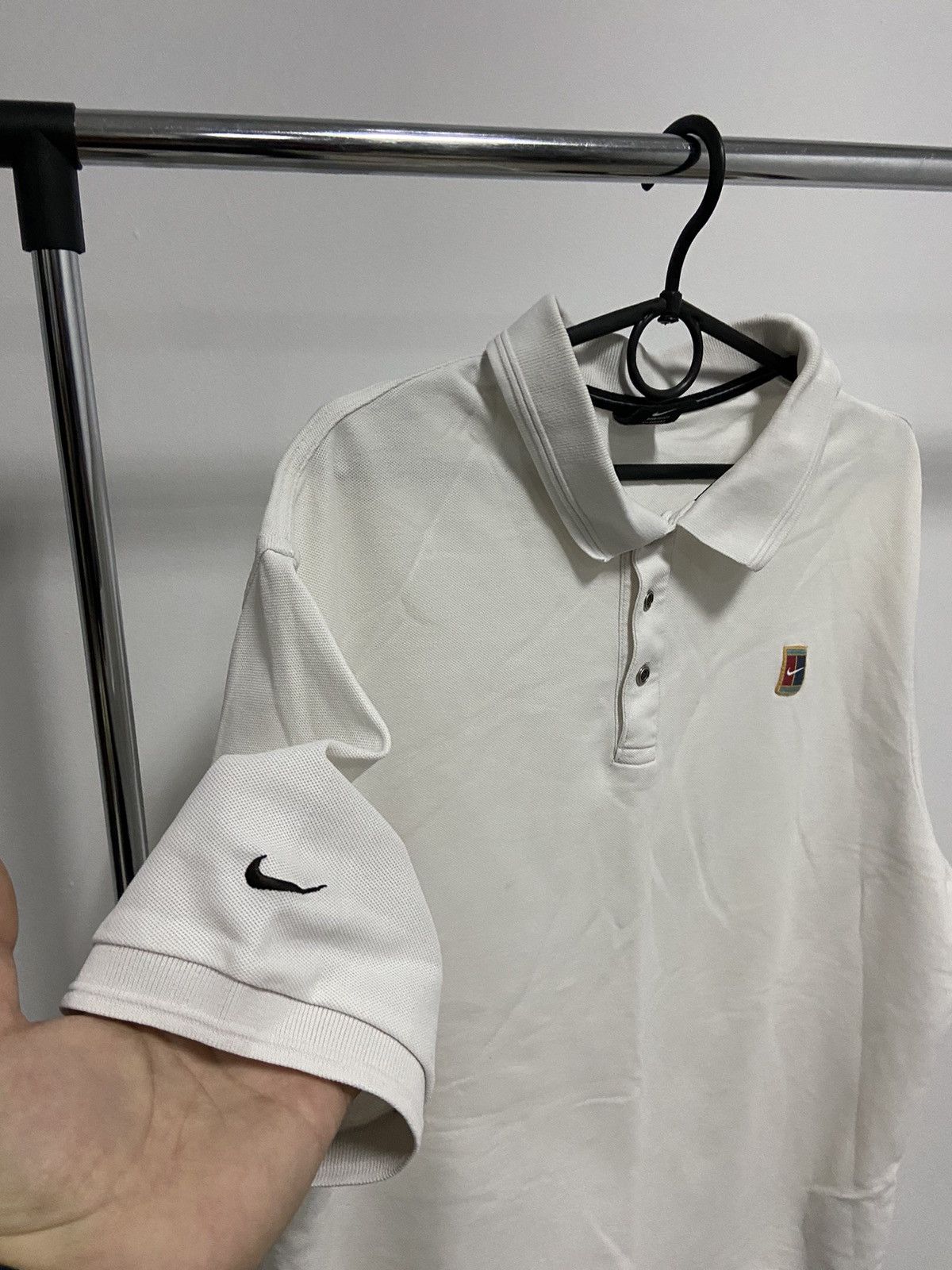 Nike × Vintage Nike Court Vintage Small logo T Shirt Polo Tennis Size US L / EU 52-54 / 3 - 3 Thumbnail