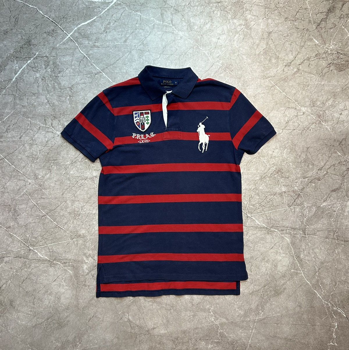 Polo Ralph Lauren × Vintage Vintage Polo Ralph Lauren Rugby Striped Sweatshirt Baggy Size US M / EU 48-50 / 2 - 3 Thumbnail