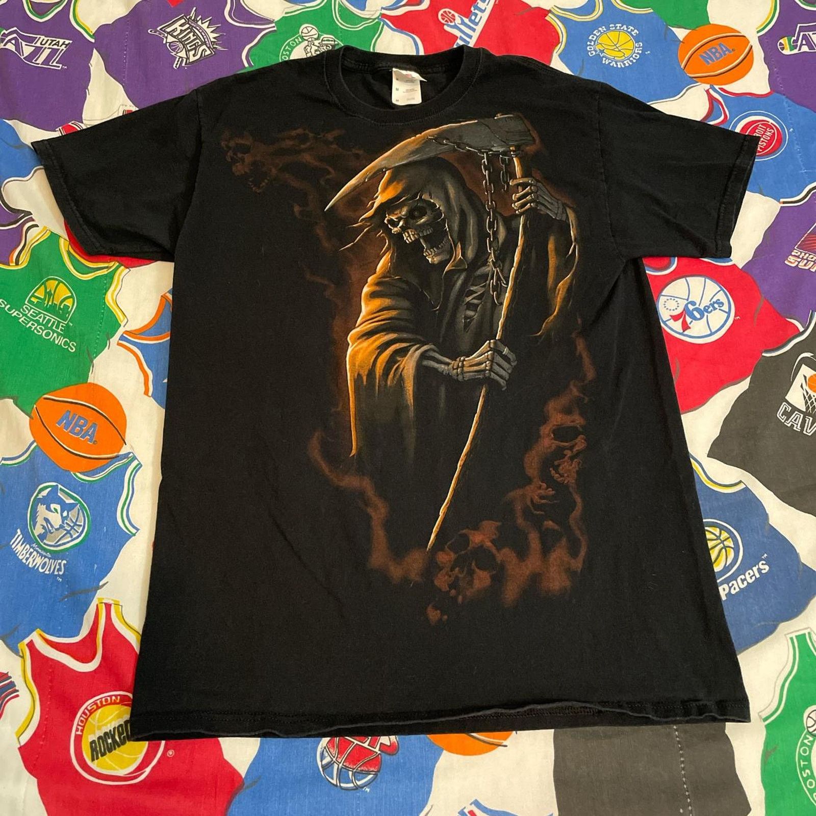Affliction Y2K Grim Reaper MMA Elite Top Heavy Grunge Skull Tee Size US M / EU 48-50 / 2 - 1 Thumbnail