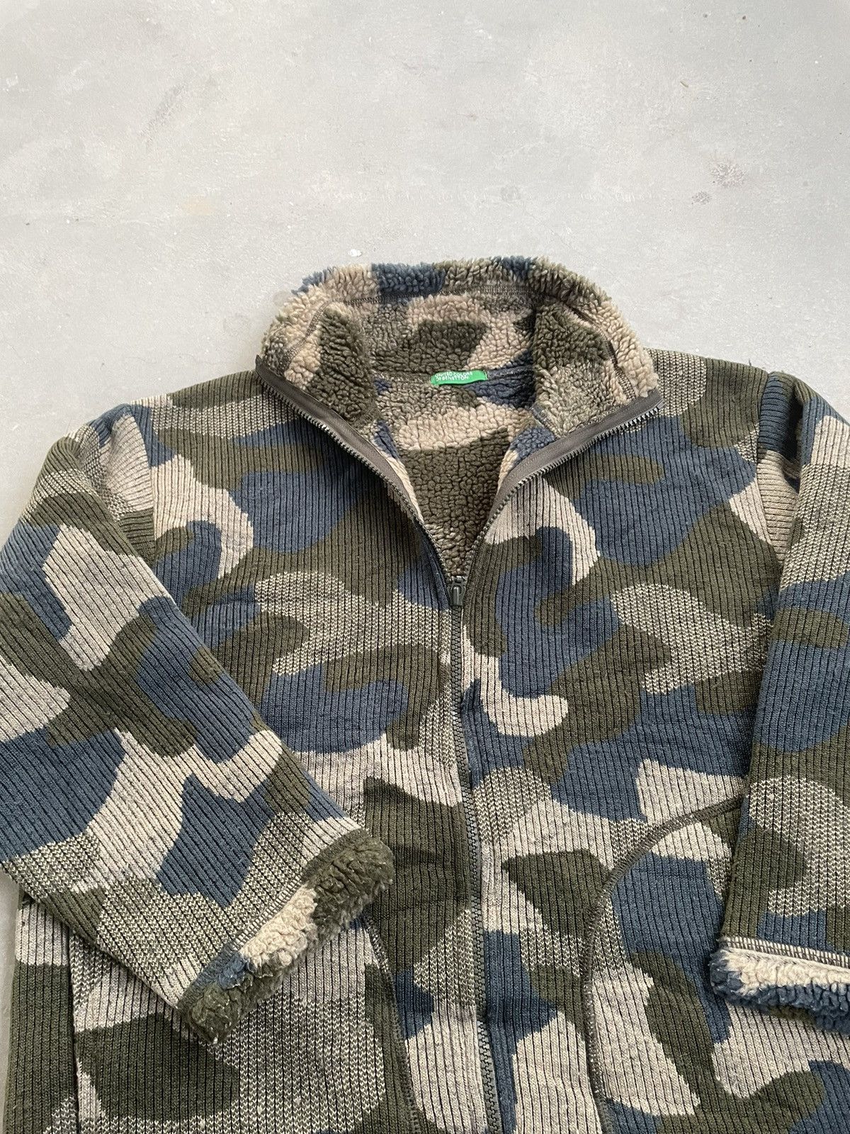 United Colors Of Benetton BENETTON CAMO FLEECE SWEATSHIRT Size US S / EU 44-46 / 1 - 2 Thumbnail