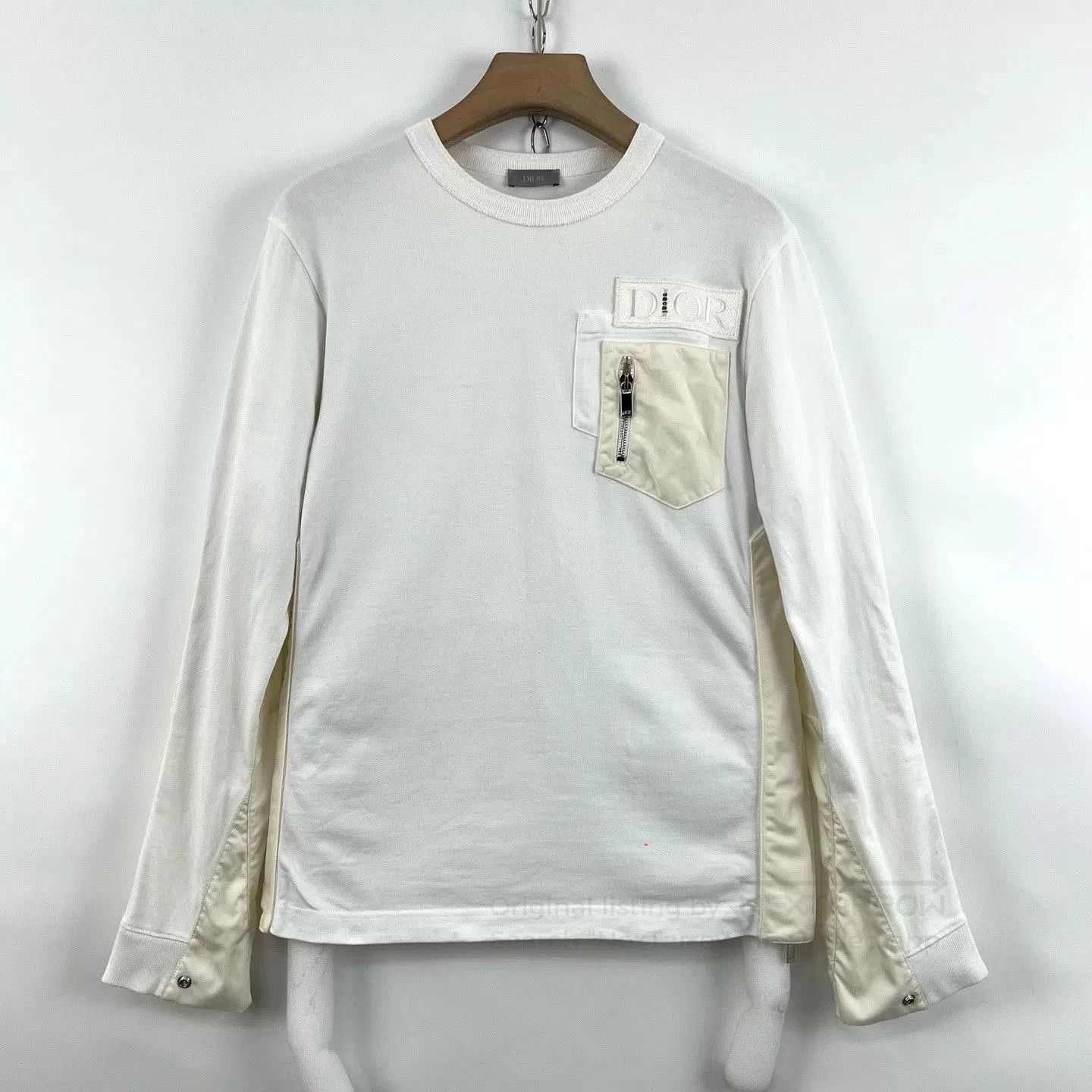Dior Dior x Sacai Logo Embroidered Button Panel Sweatshirt. Size XXS / US 00 / IT 34 - 1 Thumbnail