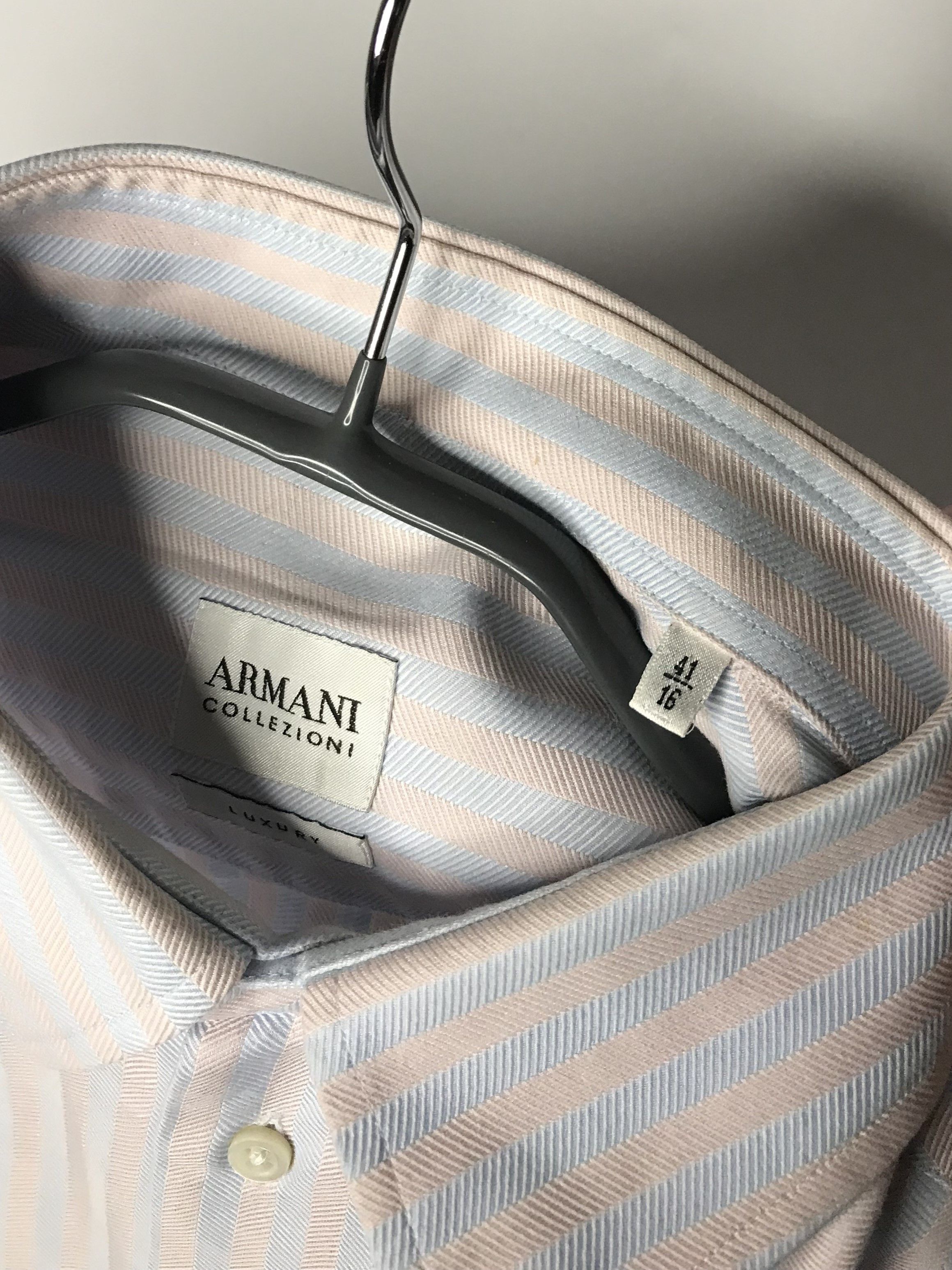 Armani Collezioni Armani Collezioni Striped Shirt Men's Sz 41 Size US M / EU 48-50 / 2 - 7 Thumbnail