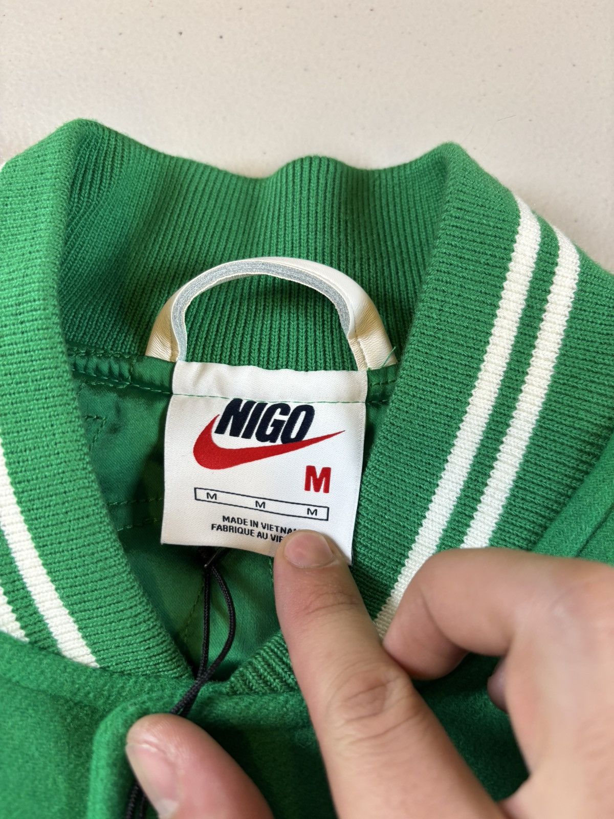 Nike Nike X Nigo Leather Varsity Jacket Size US M / EU 48-50 / 2 - 3 Thumbnail