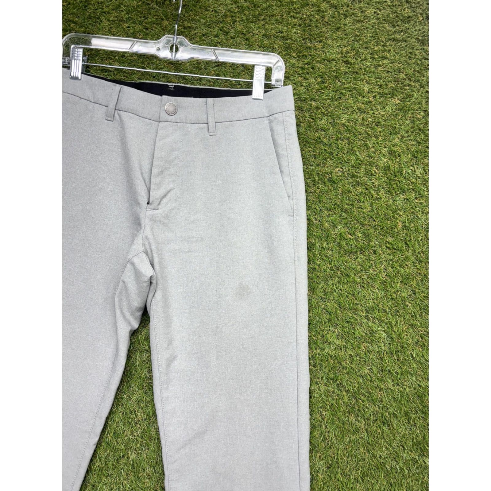 Bonobos Bonobos Pants Mens 35x32 Gray Chino Slim Fit Tapered Dress Casual Office Size US 35 - 2 Thumbnail
