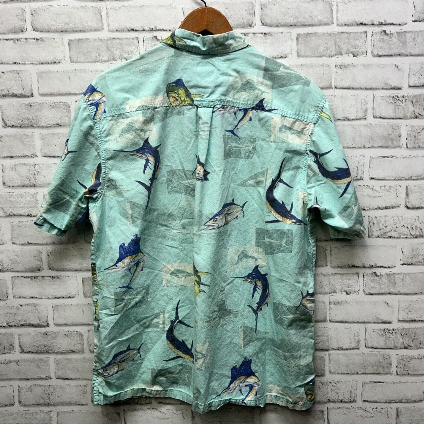 Vintage Columbia River Lodge Fish Blue Hawaiian Style Short Sleeve Button-Up Shirt Mens M Size US M / EU 48-50 / 2 - 4 Thumbnail