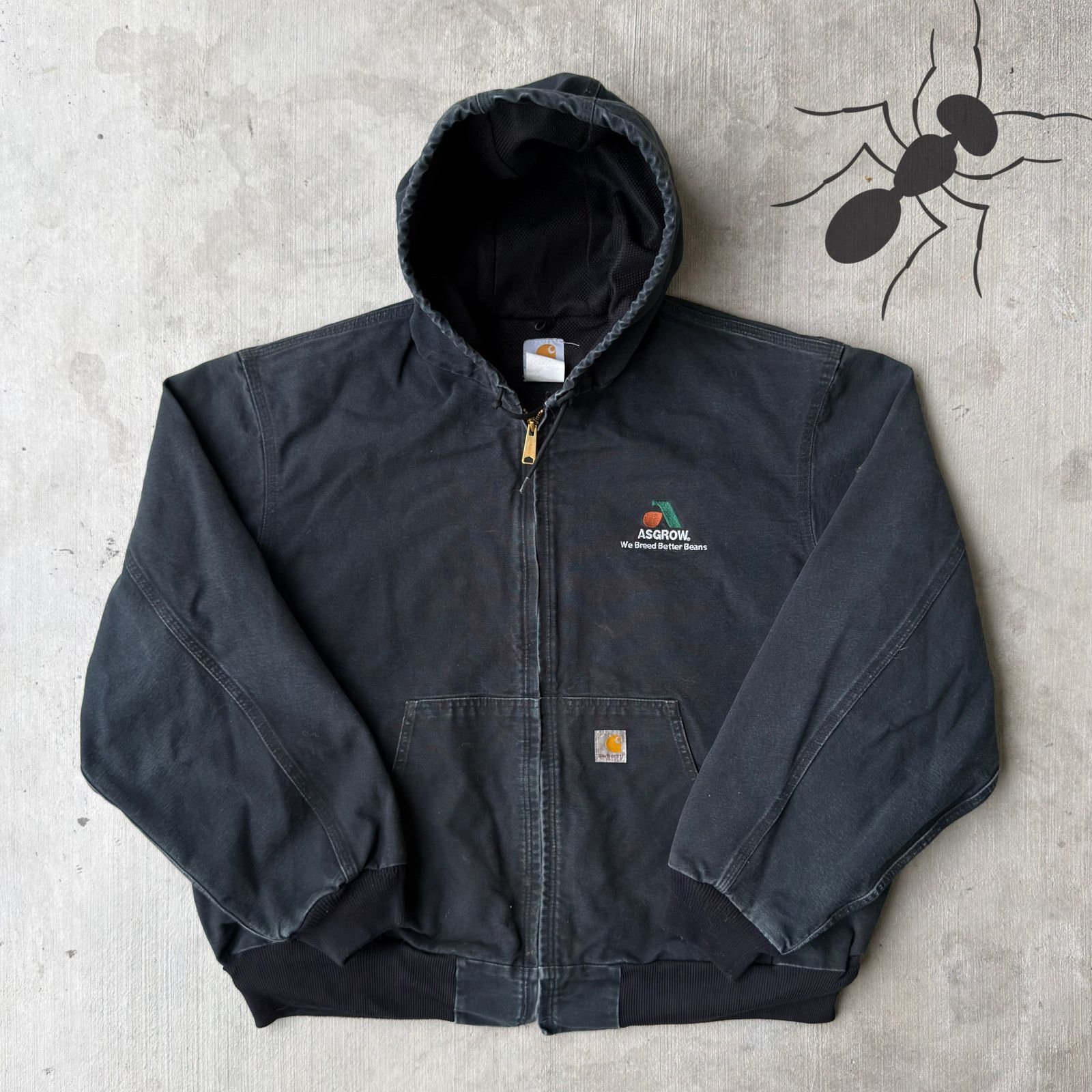 Carhartt × Vintage Carhartt black hooded active work wear jacket Size US XXL / EU 58 / 5 - 1 Thumbnail