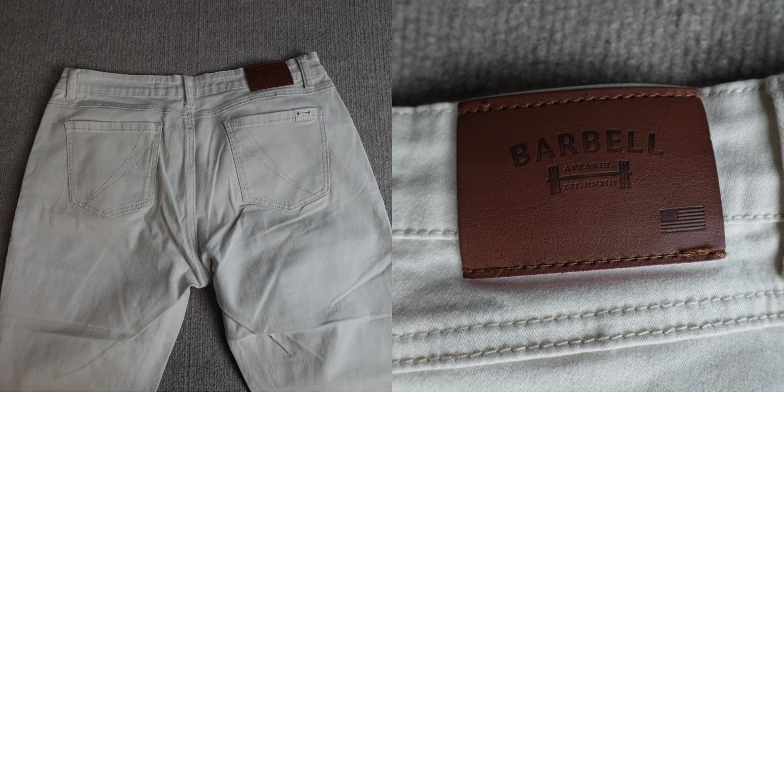 Vintage Barbell Apparel Pants 32 x 29 Beige Chino Stretch 5-Pocket Slim Fit Size US 32 / EU 48 - 9 Thumbnail