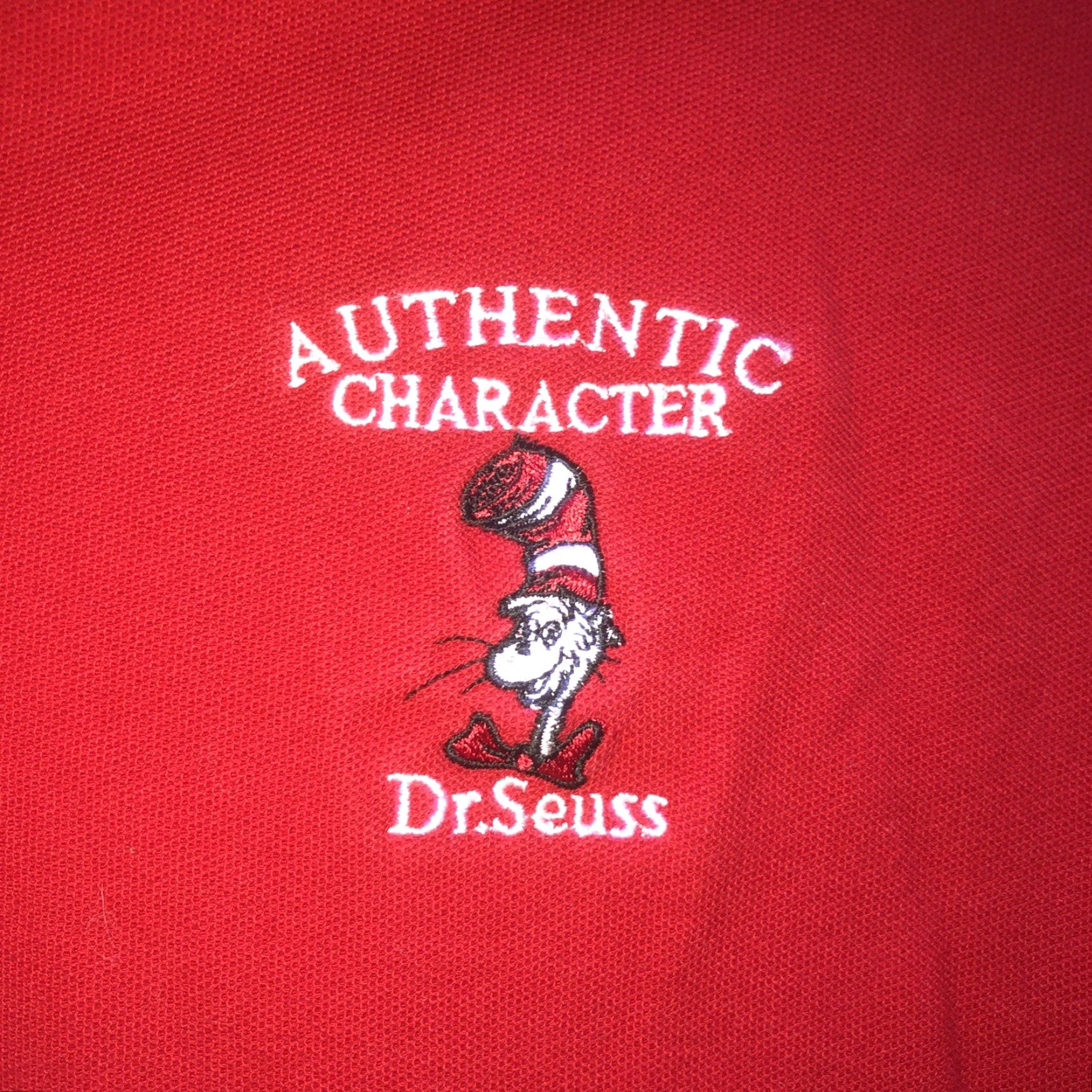 Vintage Universal Studios Dr Seuss Polo Shirt Mens Medium Red University Theme Size US M / EU 48-50 / 2 - 2 Thumbnail