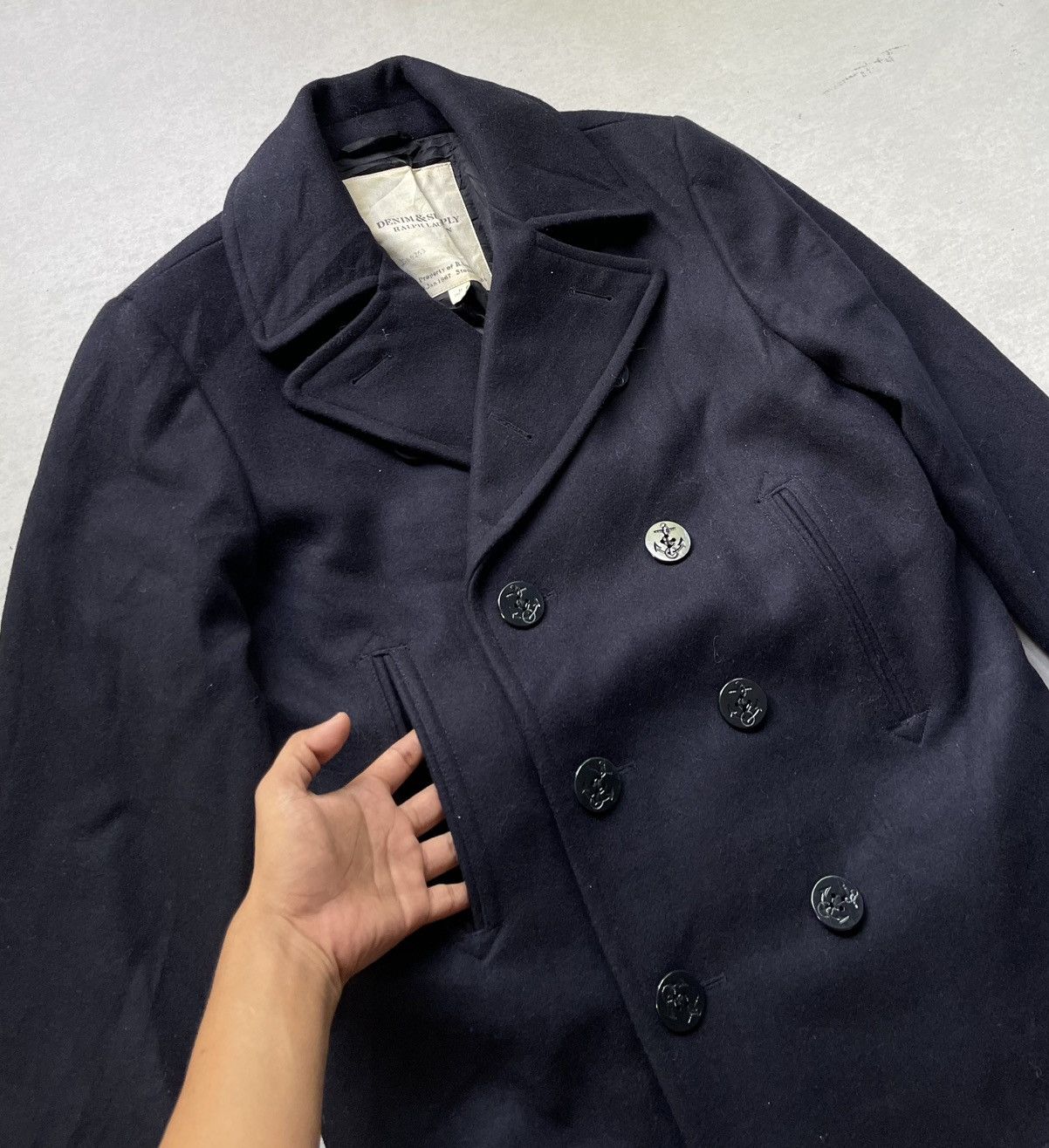 Denim & Supply Ralph Lauren Denim & Supply Ralph Lauren Wool-Blend Melton Pea Coat Size US M / EU 48-50 / 2 - 5 Thumbnail