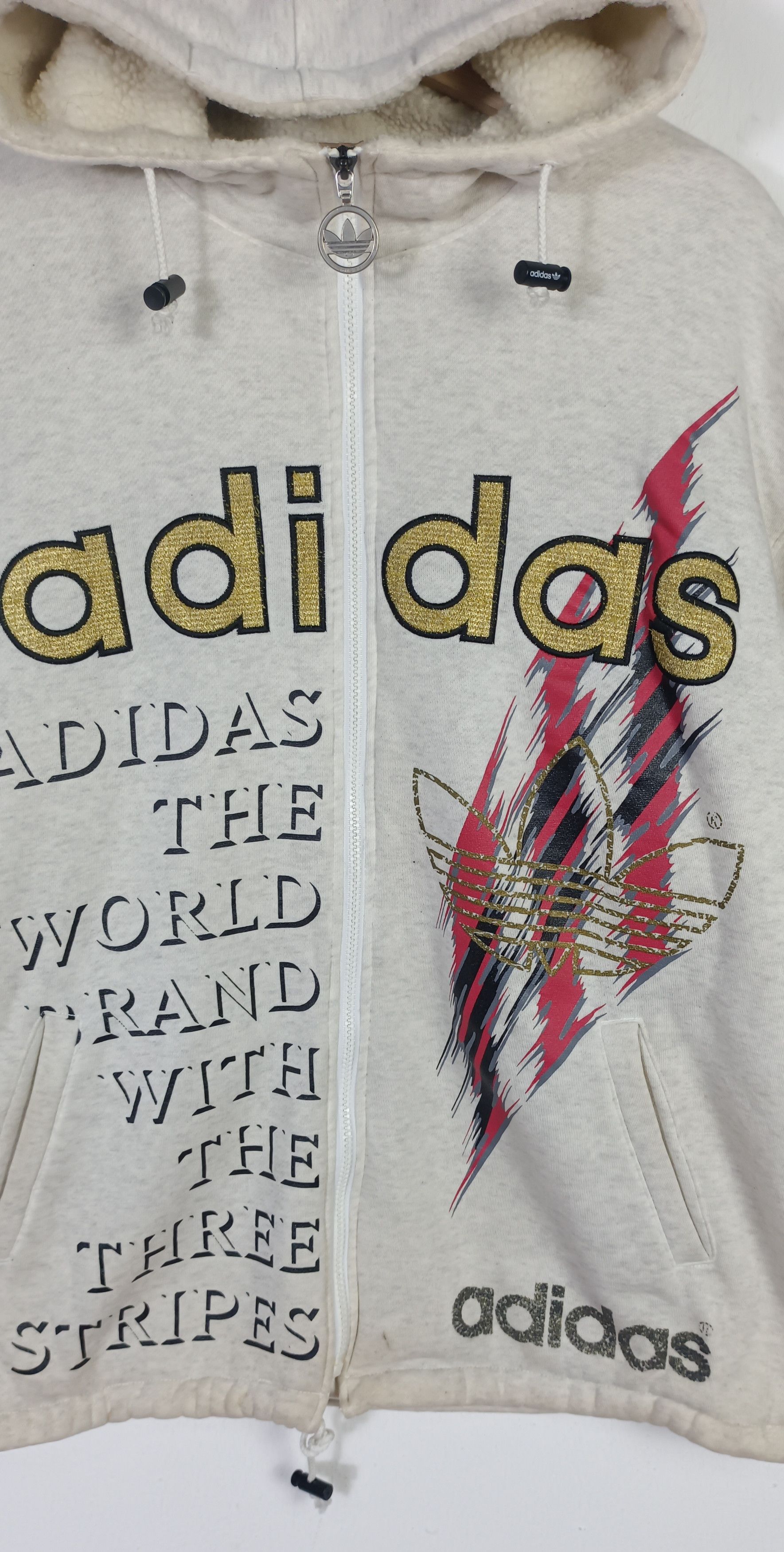 Adidas Vintage 90s🔥 Adidas RUN DMC 3 Stripes Big Logo Size US XL / EU 56 / 4 - 5 Thumbnail