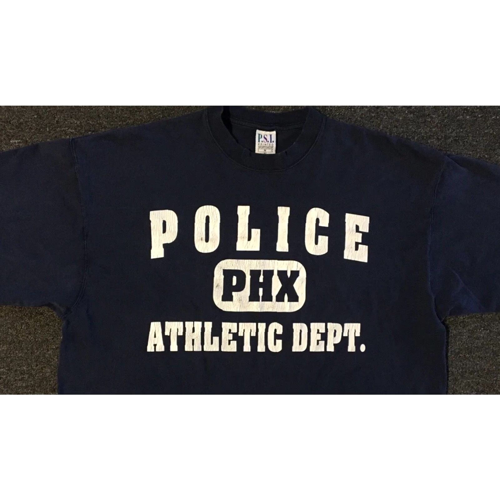 Vintage VINTAGE 90s Phoenix Police Athletic Dept Shirt XL Navy Blue College Grunge Track University USA PFU PE Officer Men's Graphic Tee Size US XL / EU 56 / 4 - 4 Thumbnail