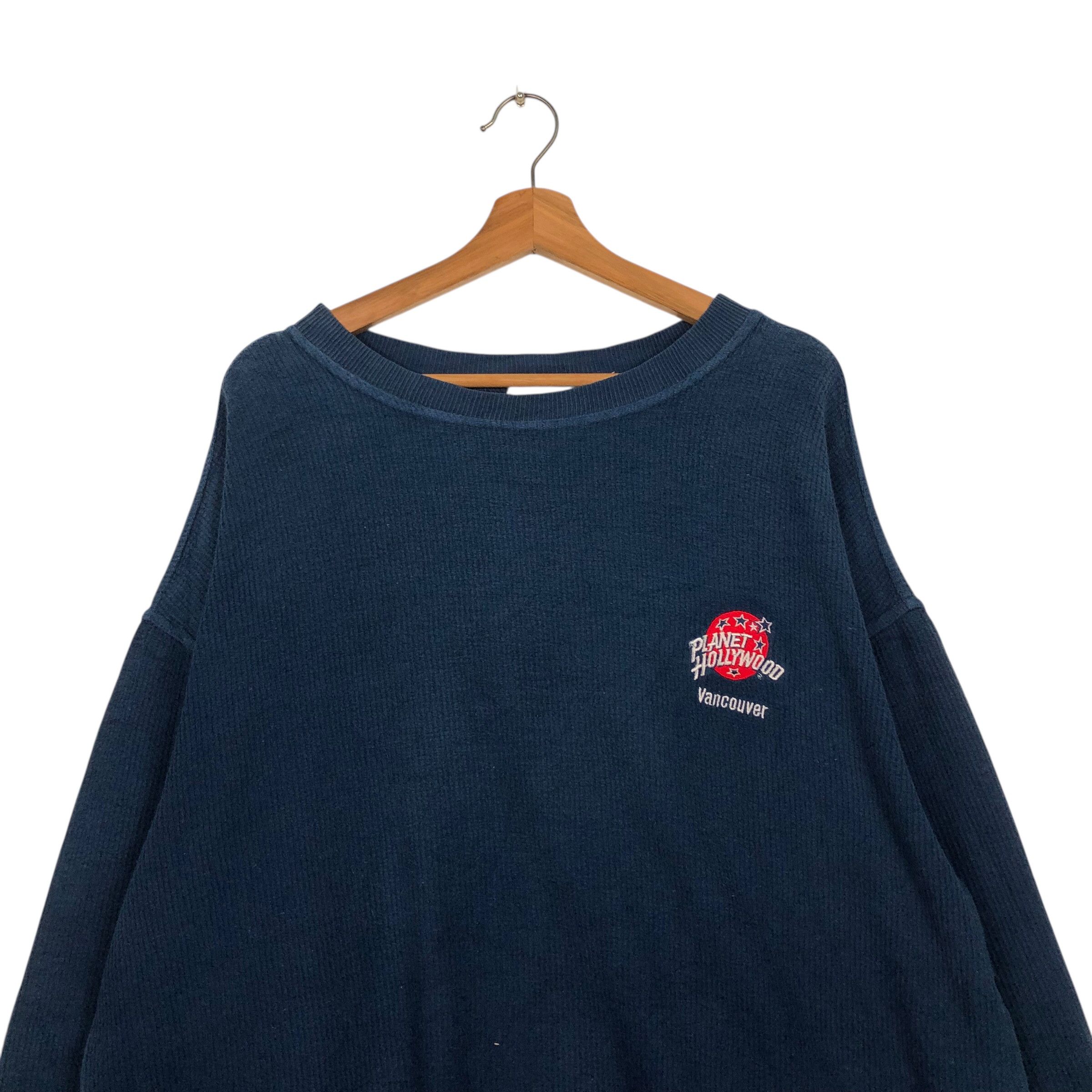 Japanese Brand 📌Vintage Sweatshirt Crewneck Planet Hollywood Big Logo Size US M / EU 48-50 / 2 - 4 Thumbnail