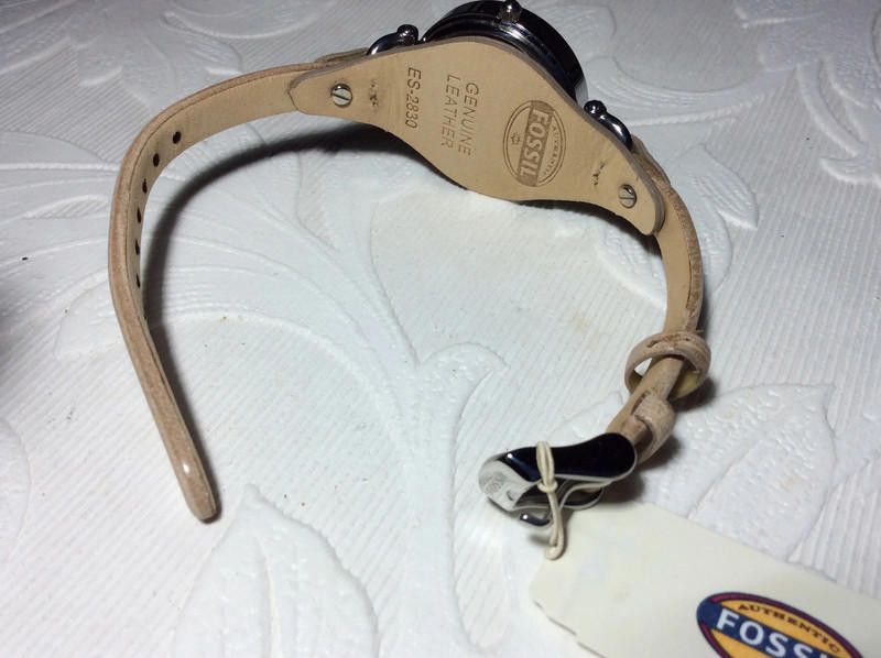 Fossil Fossil ladies beige dial leather strap watch Size ONE SIZE - 9 Thumbnail