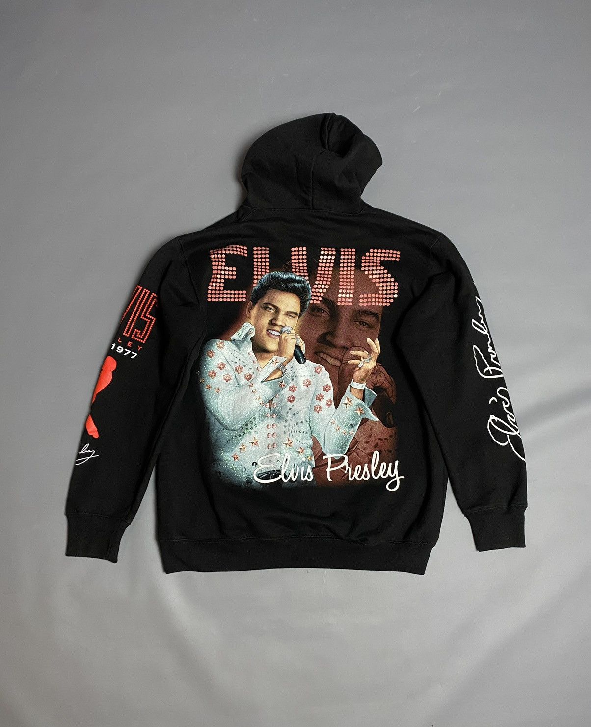 Band Tees VTG Rock@Tees Elvis Presley Full Zip Hoodie Women’s Size L Size L / US 10 / IT 46 - 2 Thumbnail