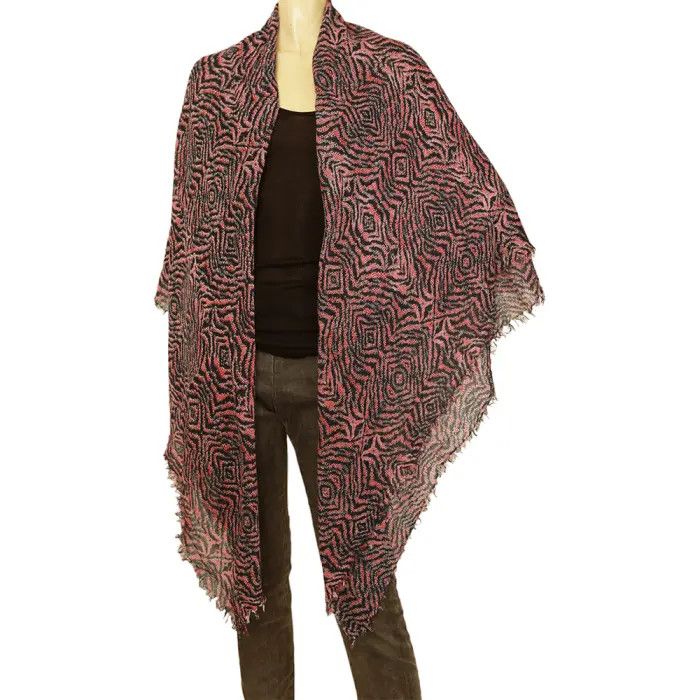 Zadig & Voltaire Zadig & Voltaire Delta All Over Zebra Blue Pink Scarf Scarf Size ONE SIZE - 4 Thumbnail