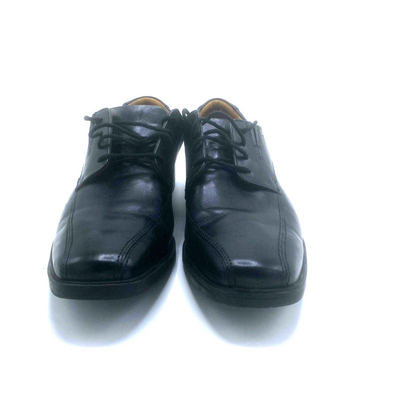 Clarks Clarks Tilden Plain II Mens Shoes 11.5W Wide Black Leather Size US 11.5 / EU 44-45 - 2 Thumbnail