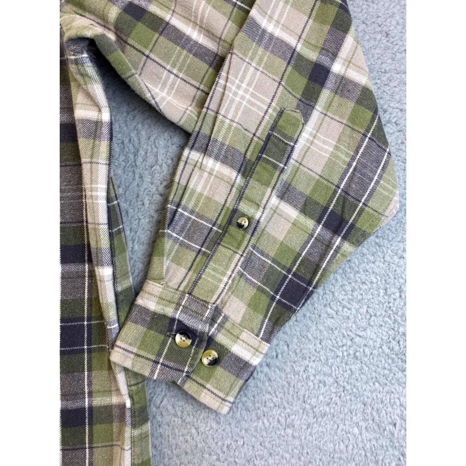 Vintage Hobbs Creek Mens Plaid Flannel Shirt L Green 100% Cotton Long Sleeve / 75-13 Size US L / EU 52-54 / 3 - 5 Thumbnail