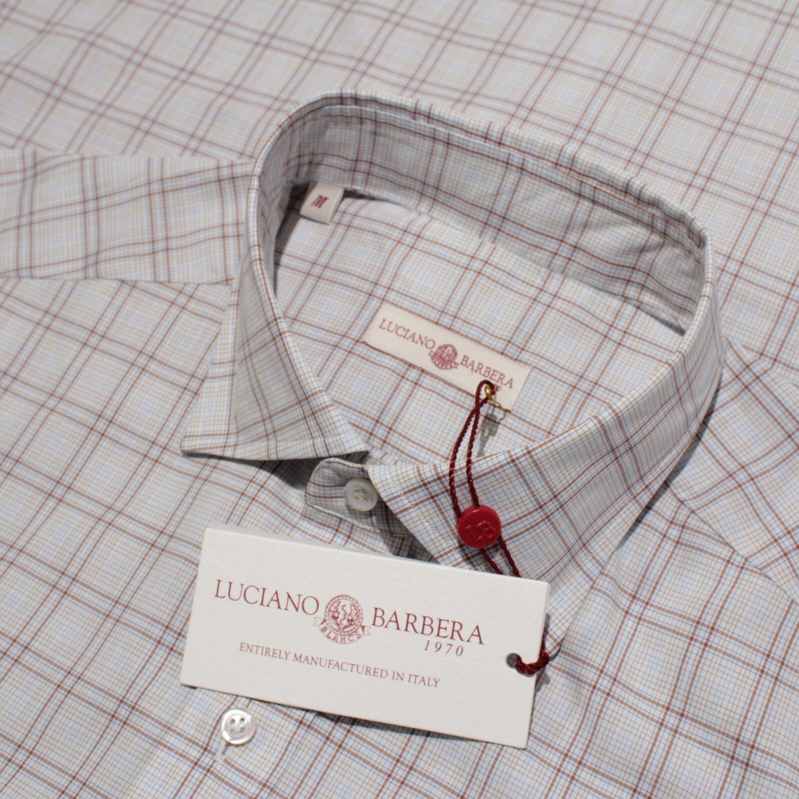Luciano Barbera New with tags Shirt Size M US In Brown