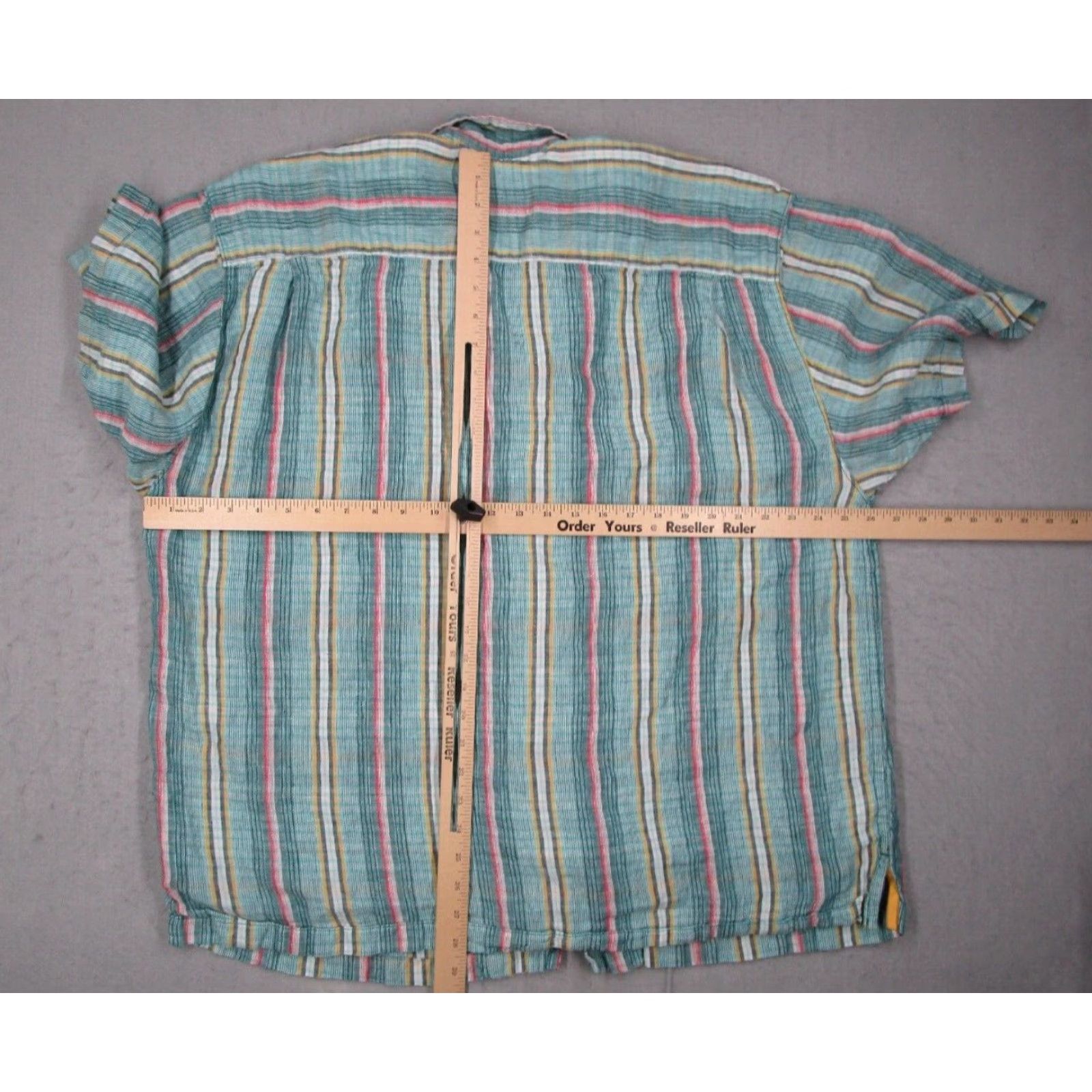 Tommy Bahama Tommy Bahama Shirt Mens 1XB Blue Striped Button Up Linen Hawaiian Loop Collar Shirt Size US XL / EU 56 / 4 - 6 Thumbnail