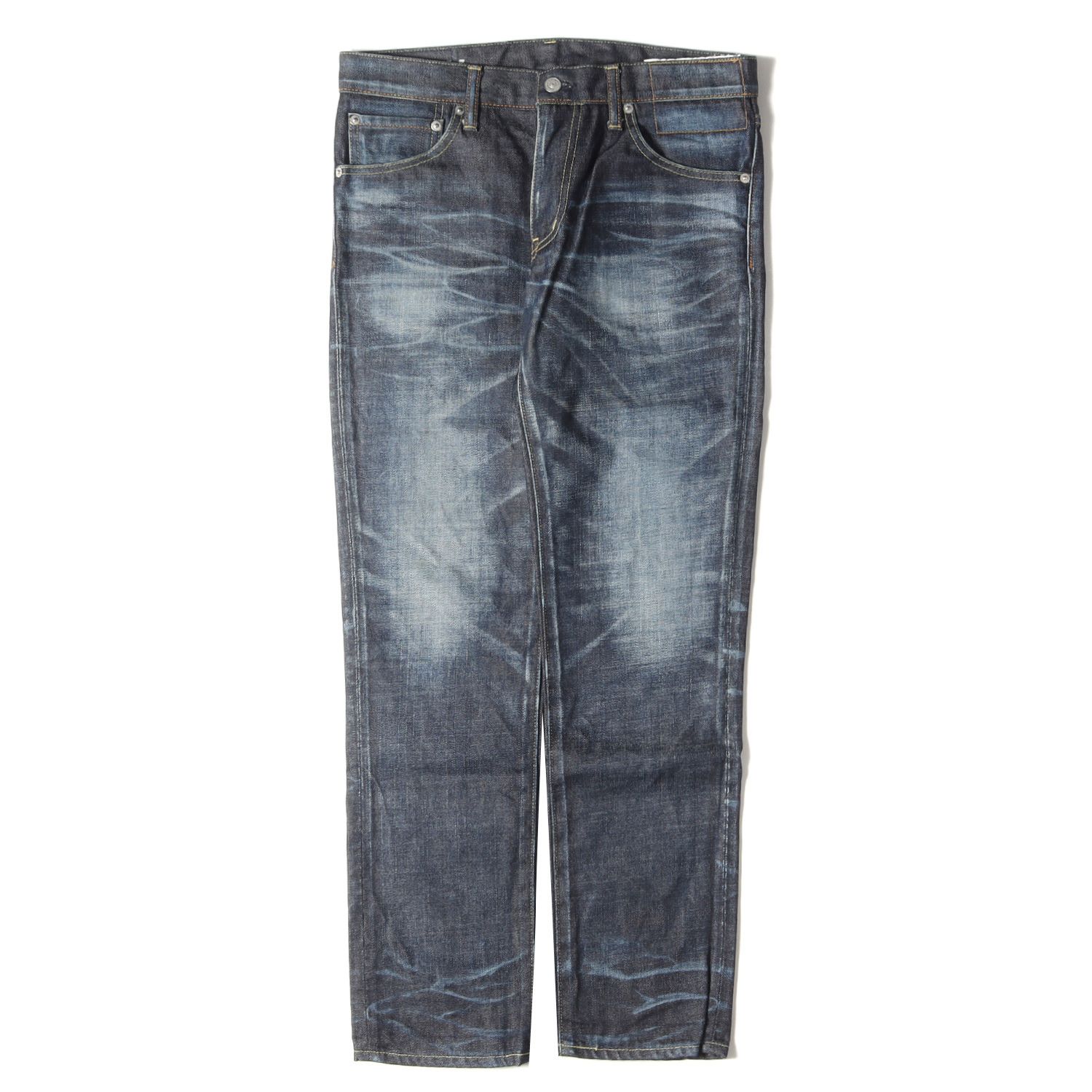 Denim Vintage Processing Slim Pants Indigo