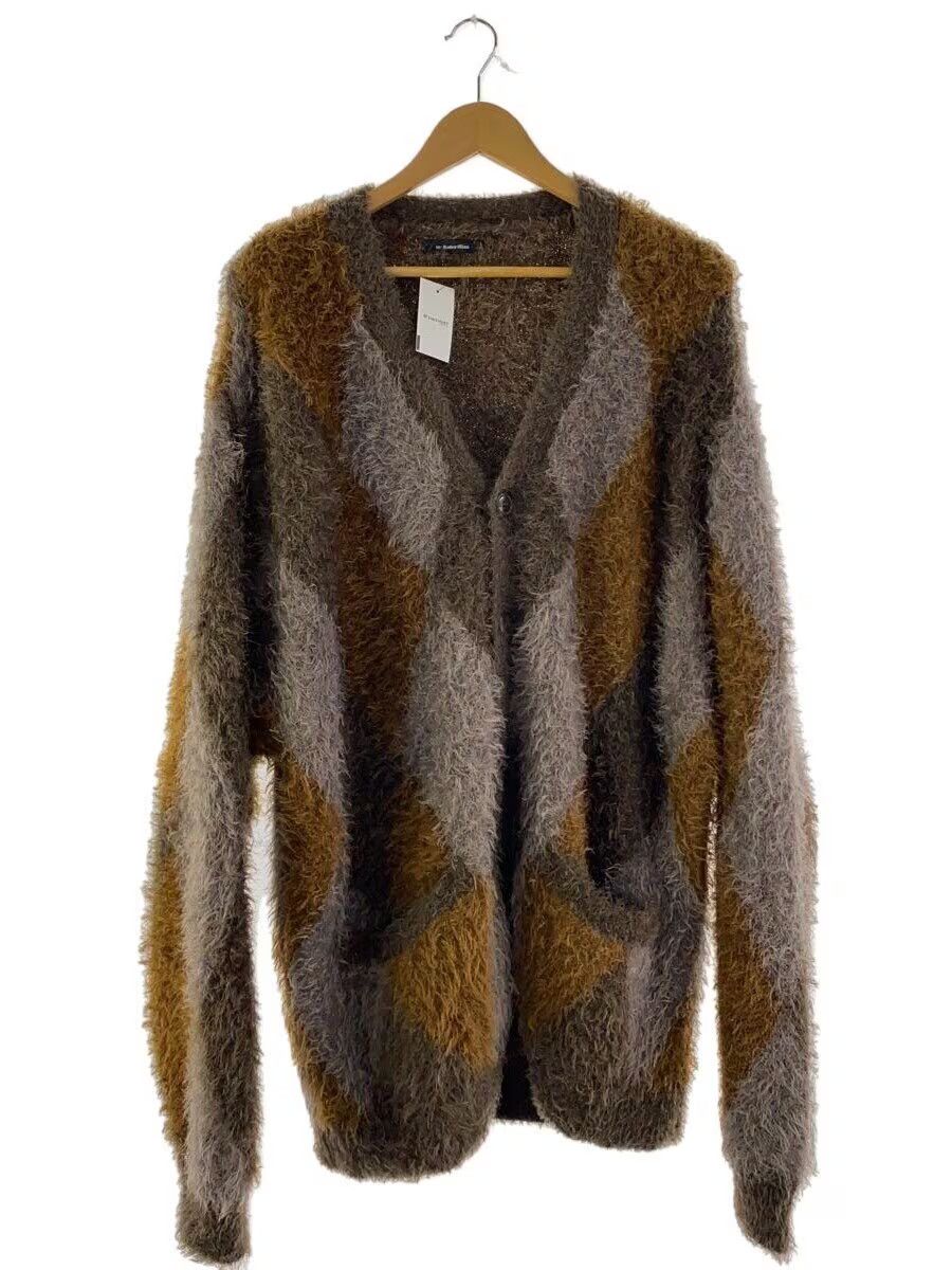 Number (N)ine Argyle Fluffy Knit Cardigan Size US XL / EU 56 / 4 - 1 Thumbnail