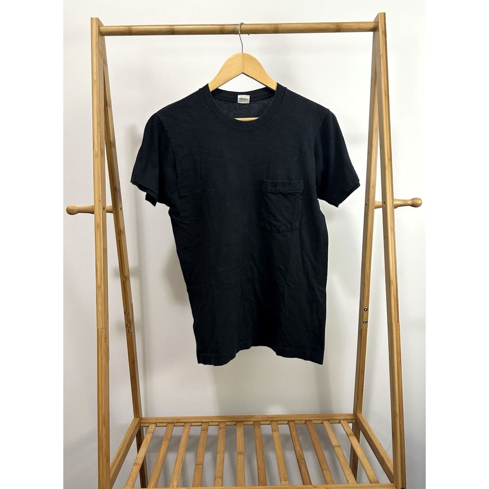 Fruit Of The Loom VTG 80s Abstract Art Spiral Triangle Trippy Vision Skate Surf T-Shirt M Black Mens Fruit of the Loom Size US M / EU 48-50 / 2 - 2 Thumbnail