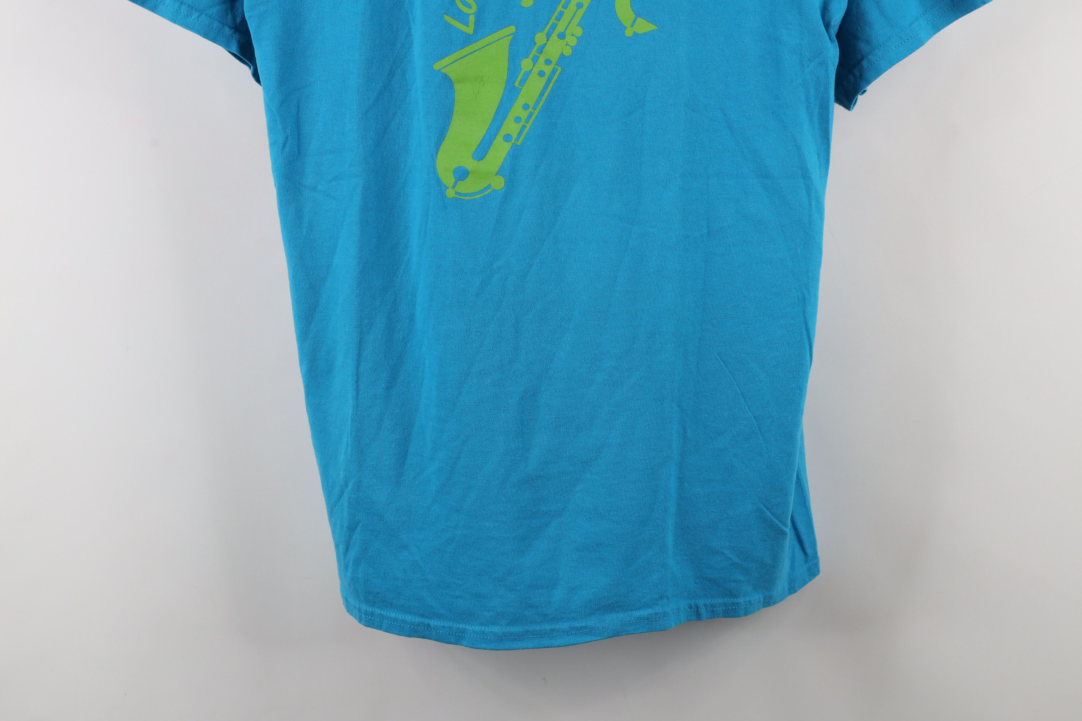 Vintage Vintage 90s Streetwear Your Blues Jazz Saxophone T-Shirt Size US M / EU 48-50 / 2 - 3 Thumbnail