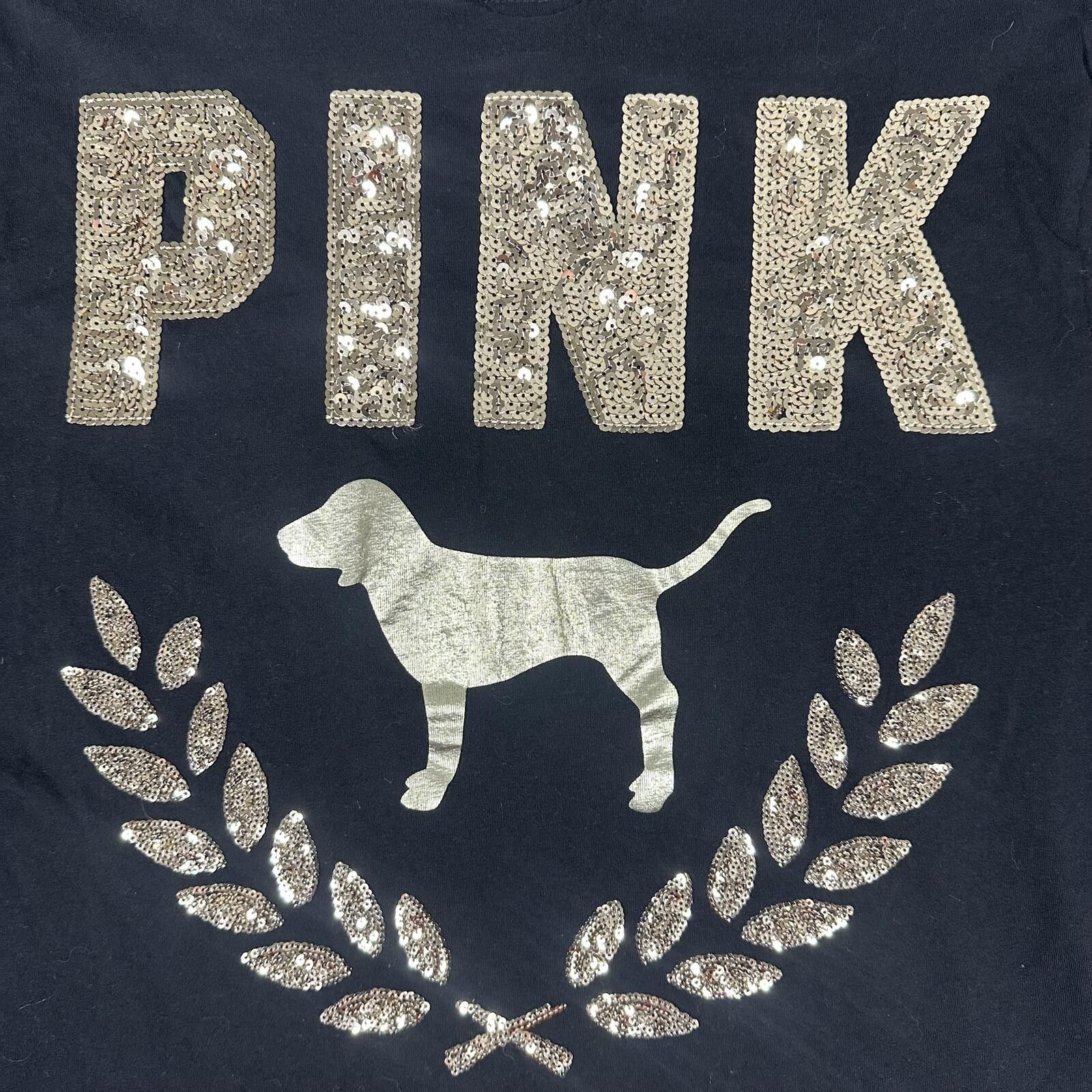 Pink PINK Women’s T-Shirt Sequin Dog Graphic Y2K Size L / US 10 / IT 46 - 2 Thumbnail