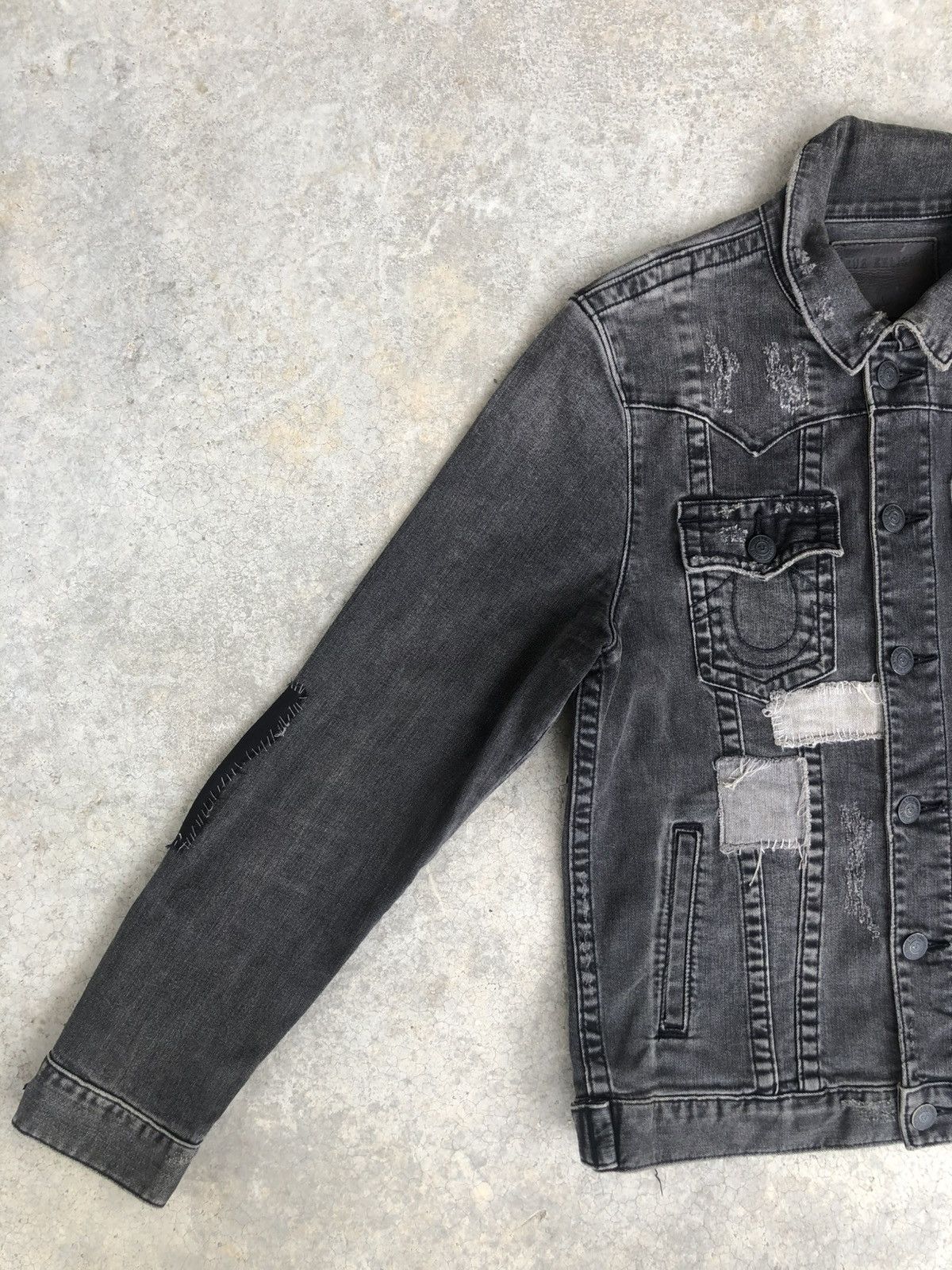 True Religion True Religion Denim Jacket Boro Patchwork Distressed Size US M / EU 48-50 / 2 - 5 Thumbnail