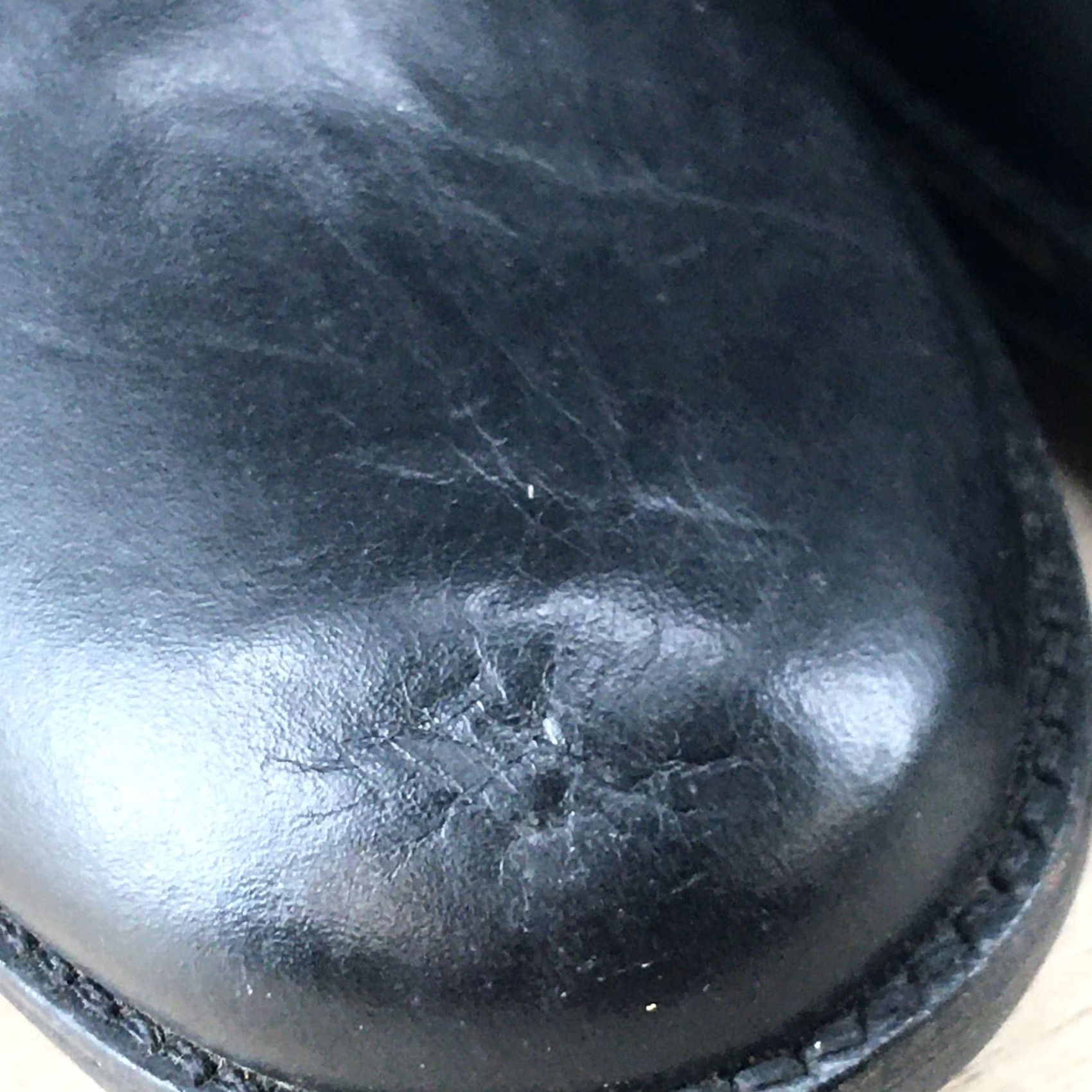 Vintage Bass Heels Womens 7.5 Luna Park Pumps Block Black Leather Round Toe Casual Shoes Size M / US 6-8 / IT 42-44 - 4 Thumbnail