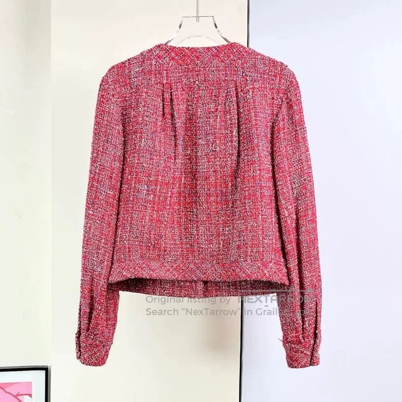 Chanel Chanel 19P red lace tweed jacket Size XS / US 0-2 / IT 36-38 - 3 Thumbnail