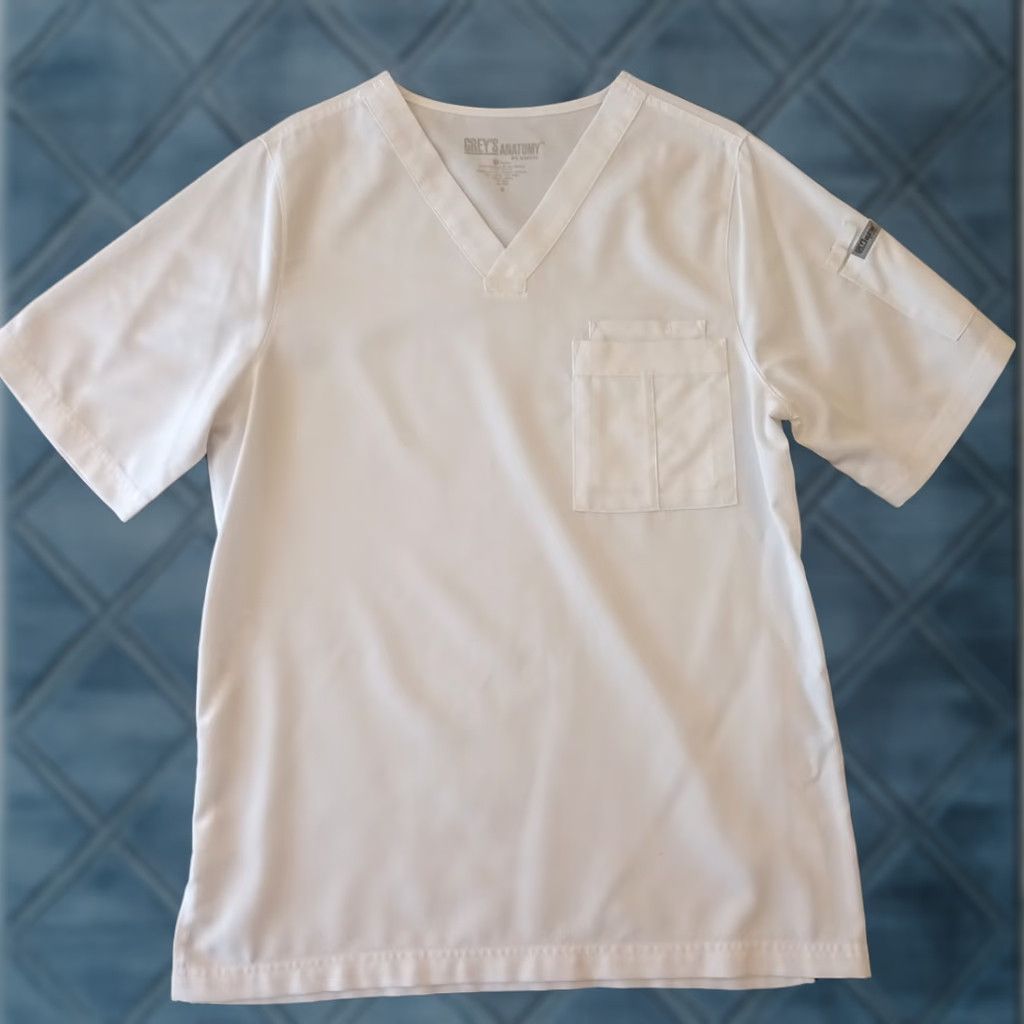 Vintage Grey's Anatomy Scrub Top Mens Small White Short Sleeve Style# 14261 Size US S / EU 44-46 / 1 - 1 Thumbnail