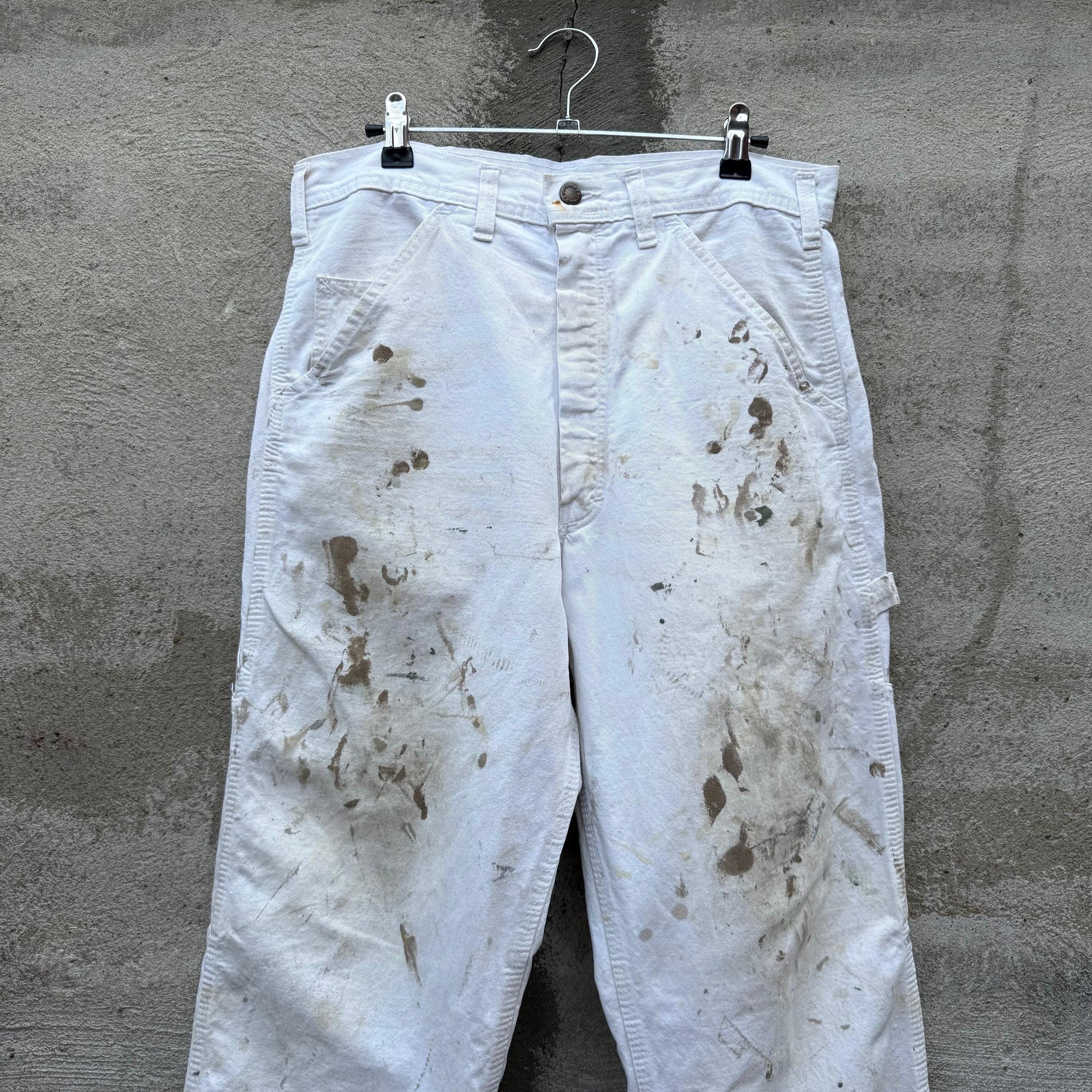 80's Stan Ray Painter White Paint Splatter Pants