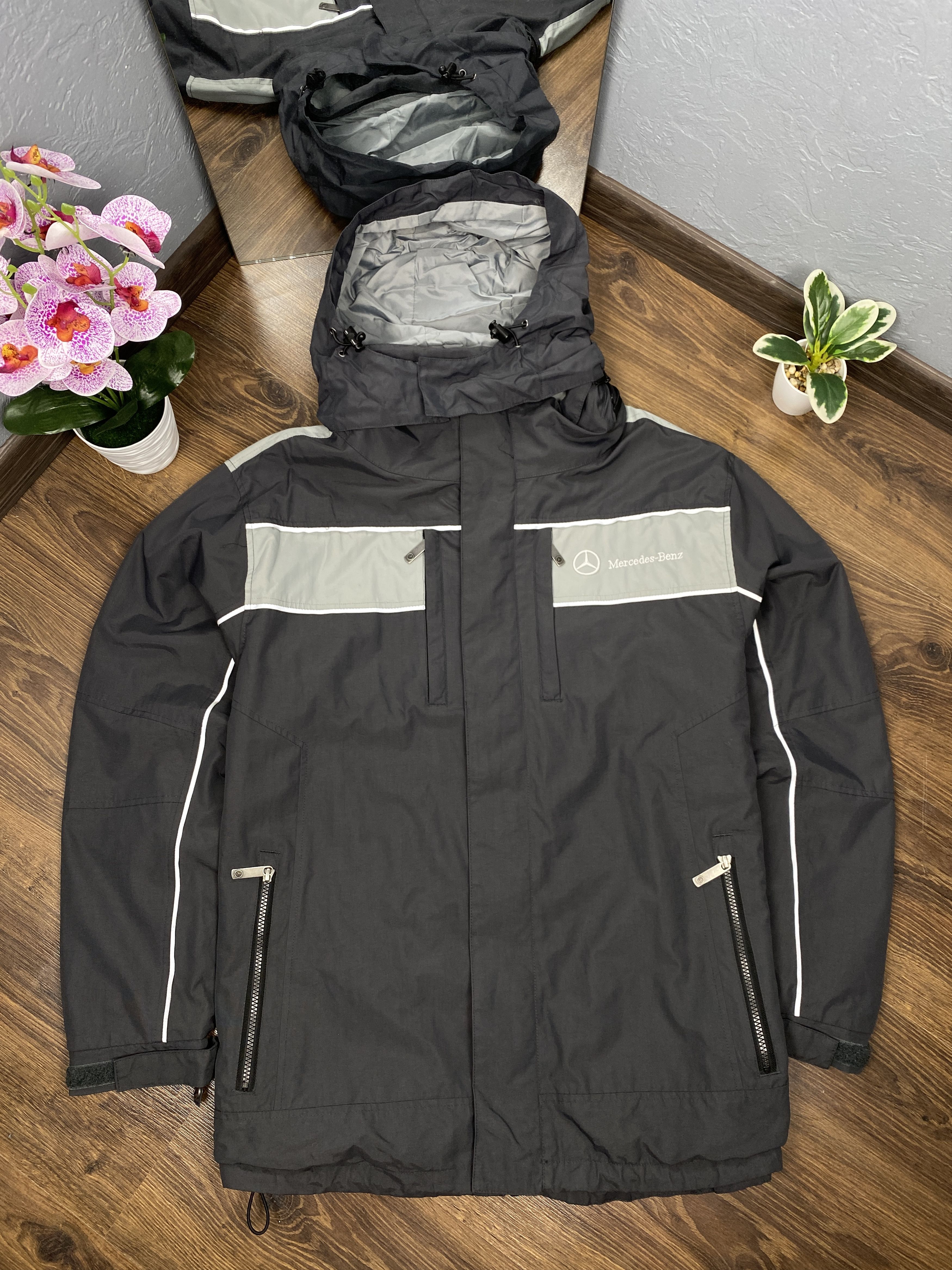 Mercedes Benz vintage nylon waterproof jacket y2k