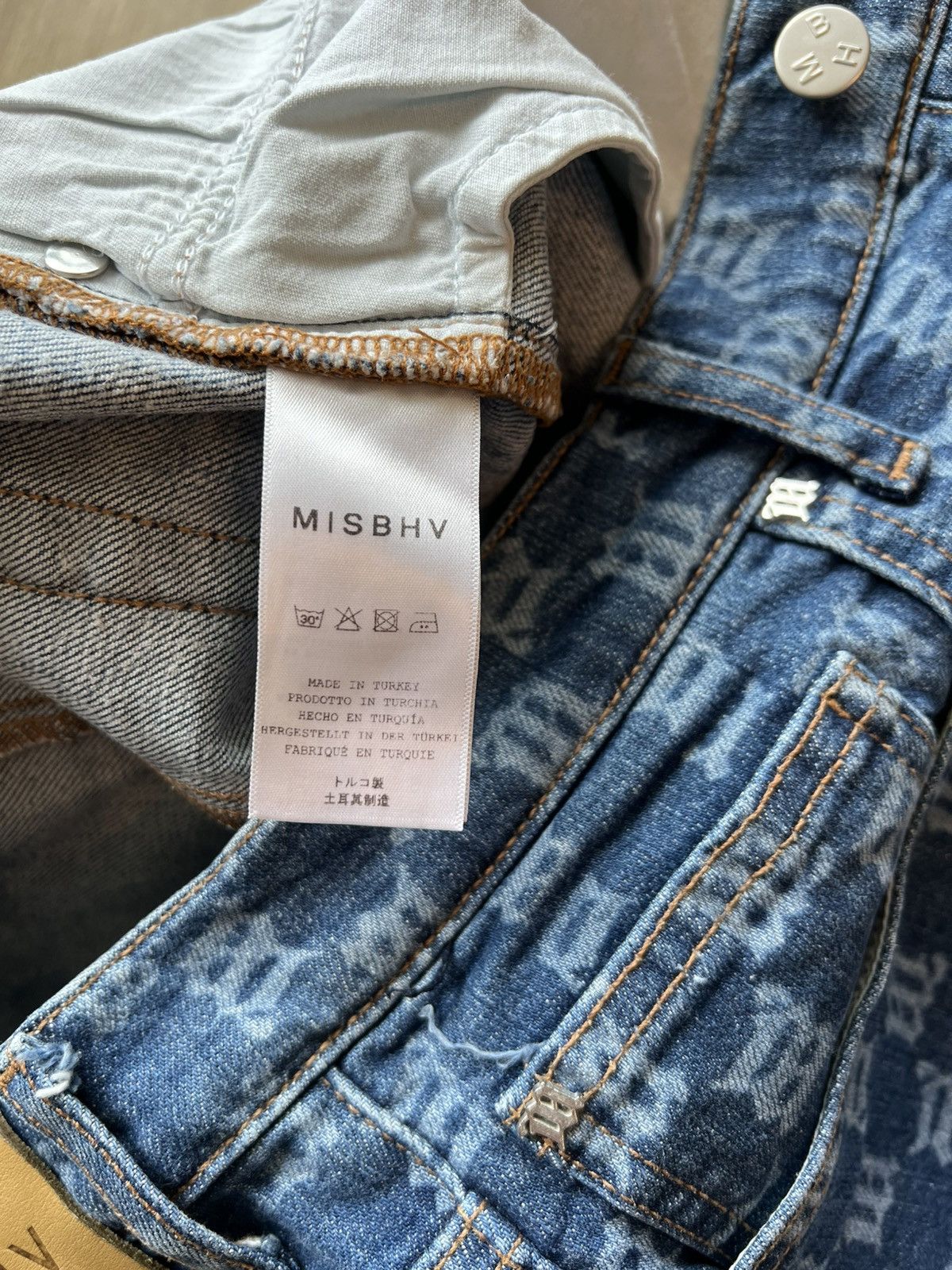 Misbhv Misbhv monogram denim shorts Size US 32 / EU 48 - 6 Thumbnail
