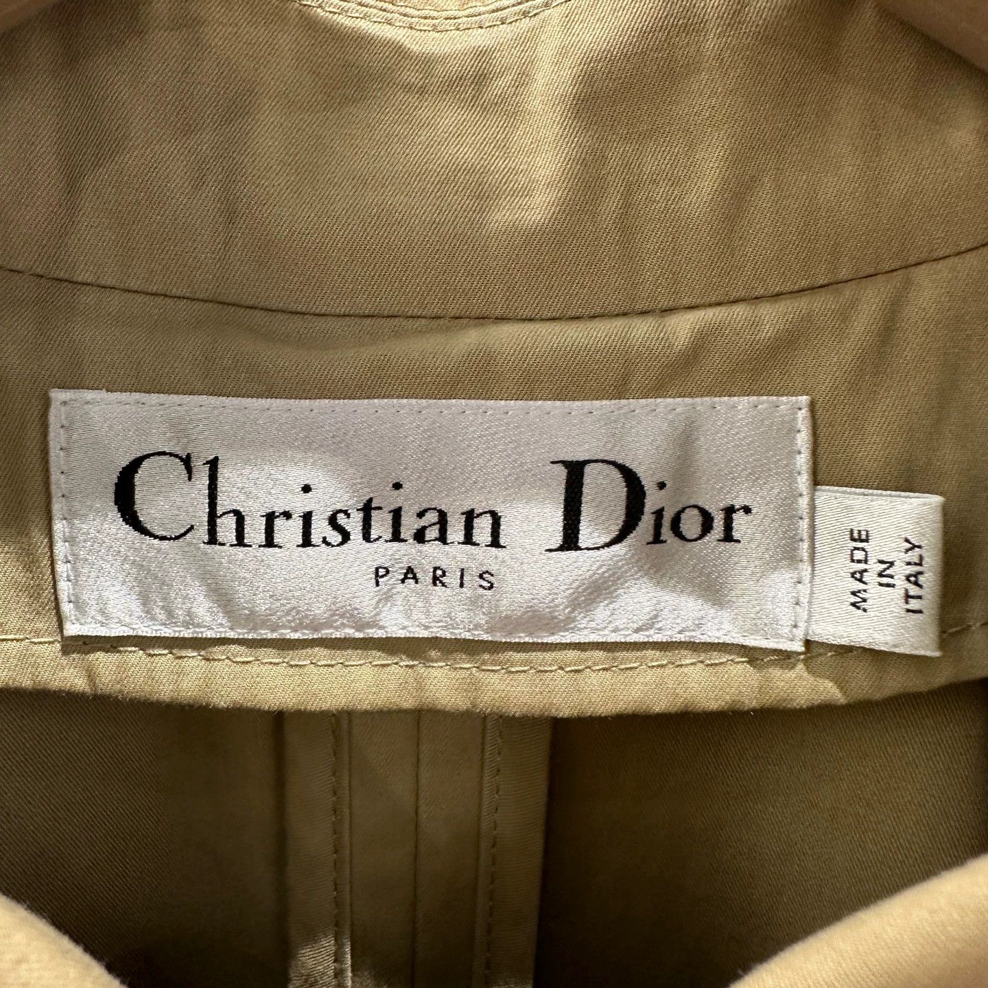 Christian Dior Monsieur Christian Dior may307 Khaki Bee TrenchCoat 42 Cotton Size M / US 6-8 / IT 42-44 - 3 Thumbnail