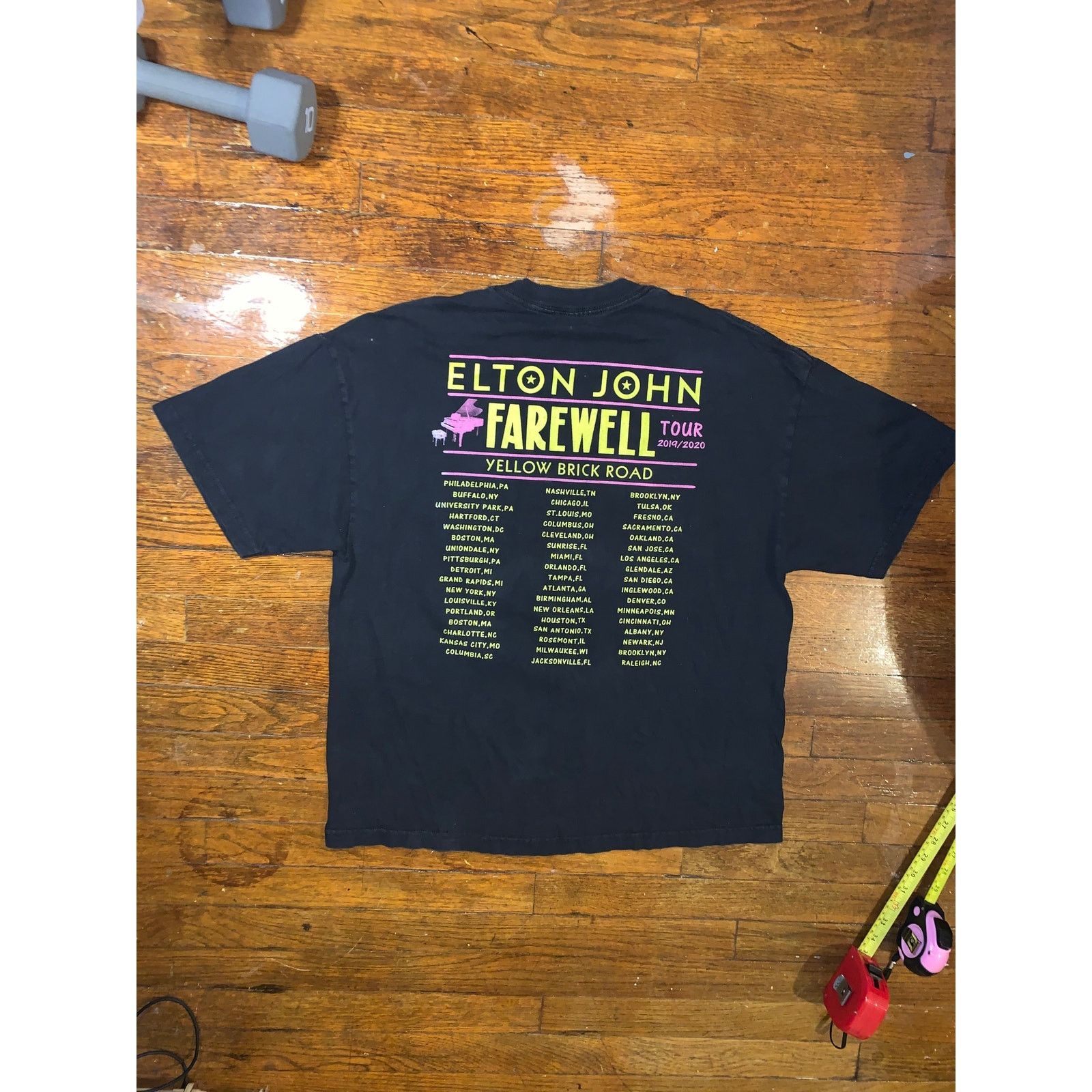 Band Tees Elton John Farewell Yellow Brick Road Tour T Shirt Black XL Size US L / EU 52-54 / 3 - 4 Thumbnail