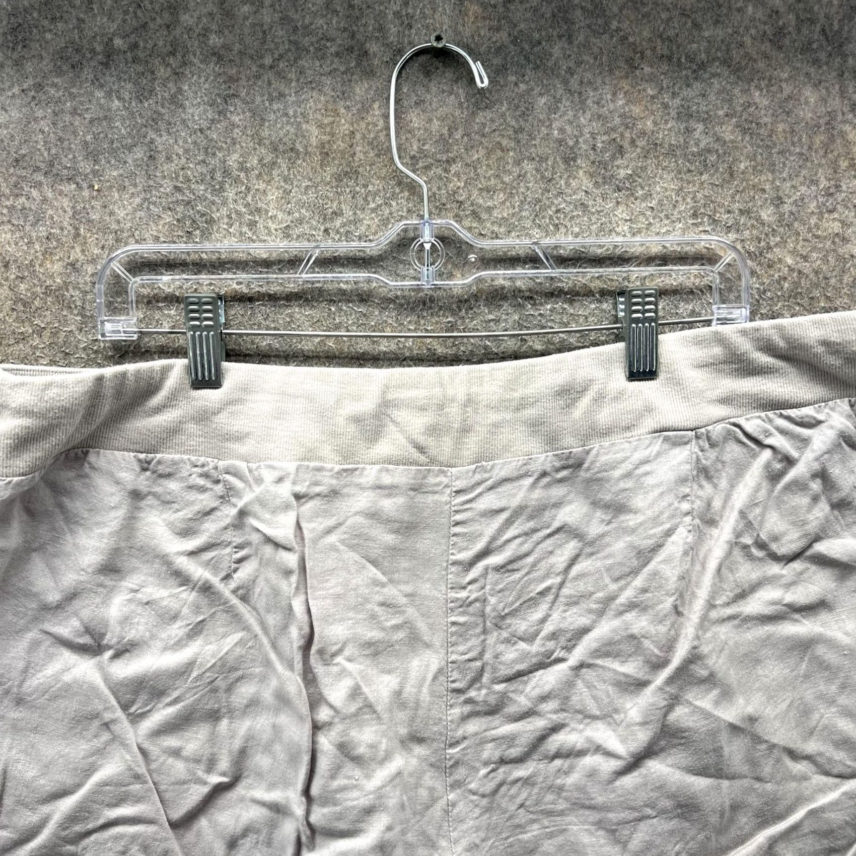 Eileen Fisher Eileen Fisher Pants Womens XL Gray Cropped Straight Leg Drawstring Pull On Size 40" / US 18 - 4 Thumbnail
