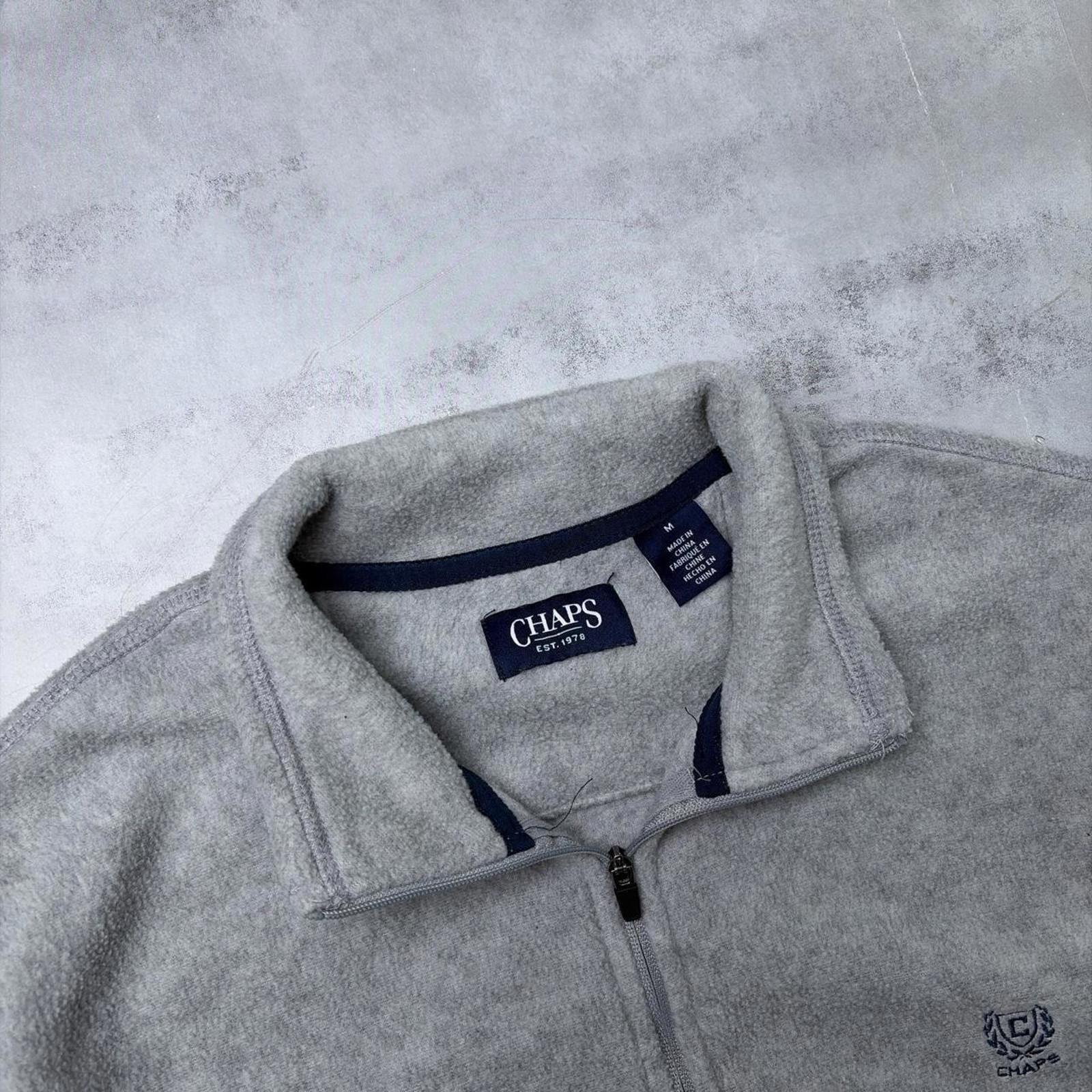 Chaps Y2K Grey Chaps Fleece Quarter Zip Sweater Size US M / EU 48-50 / 2 - 6 Thumbnail