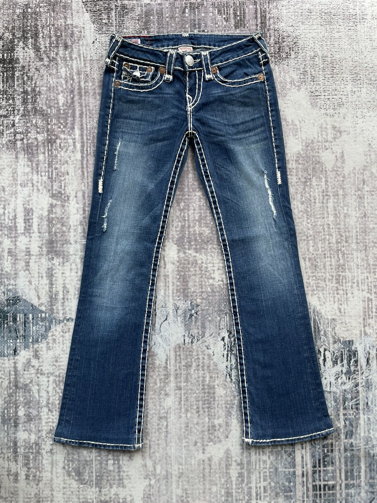 True Religion 2000s True Religion-Joey Super T Bold Stitch Jeans Size US 29 - 2 Thumbnail
