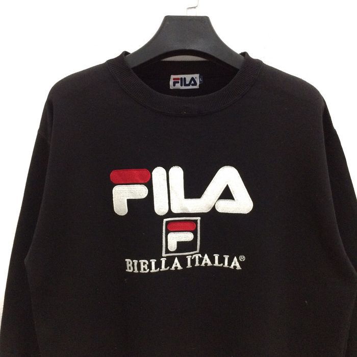 Fila × Vintage Fila Biella Italia Big Logo Sweatshirt Size US L / EU 52-54 / 3 - 2 Thumbnail