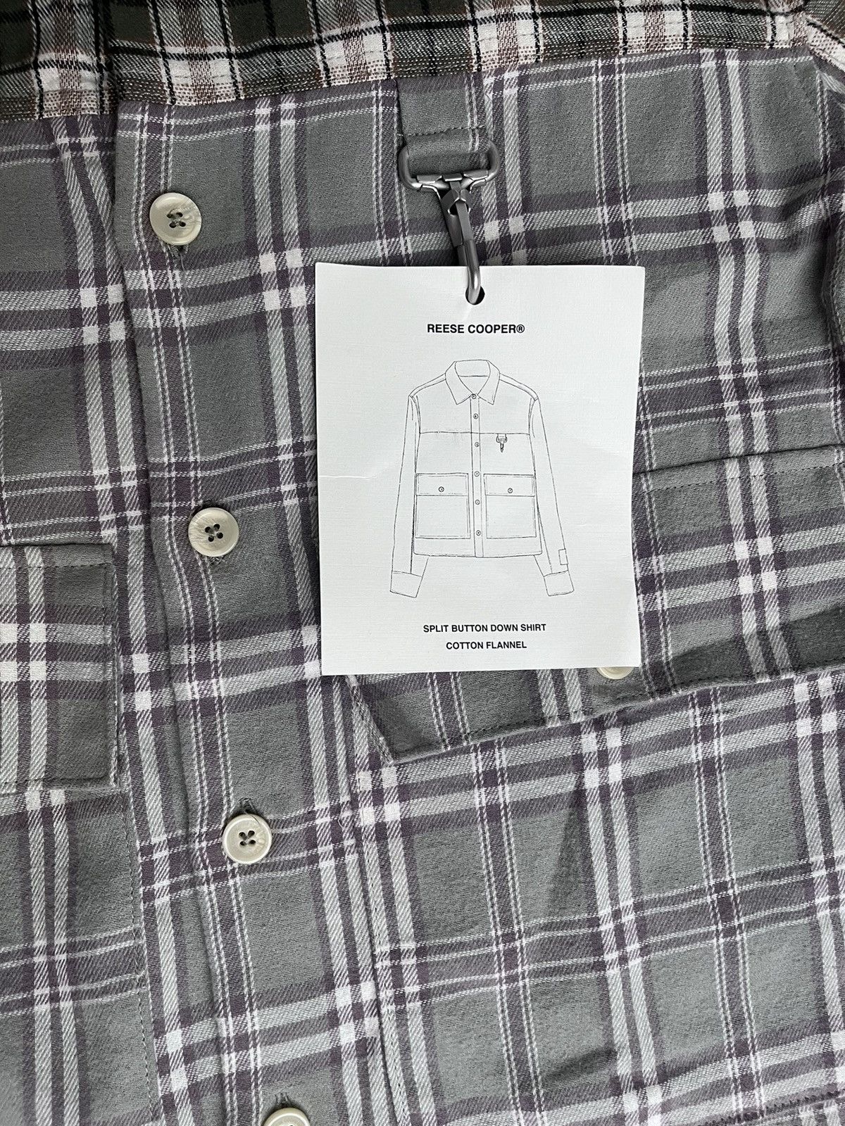 Reese Cooper ($400 Retail) Cropped Split Flannel Shirt In Green Size US S / EU 44-46 / 1 - 9 Thumbnail