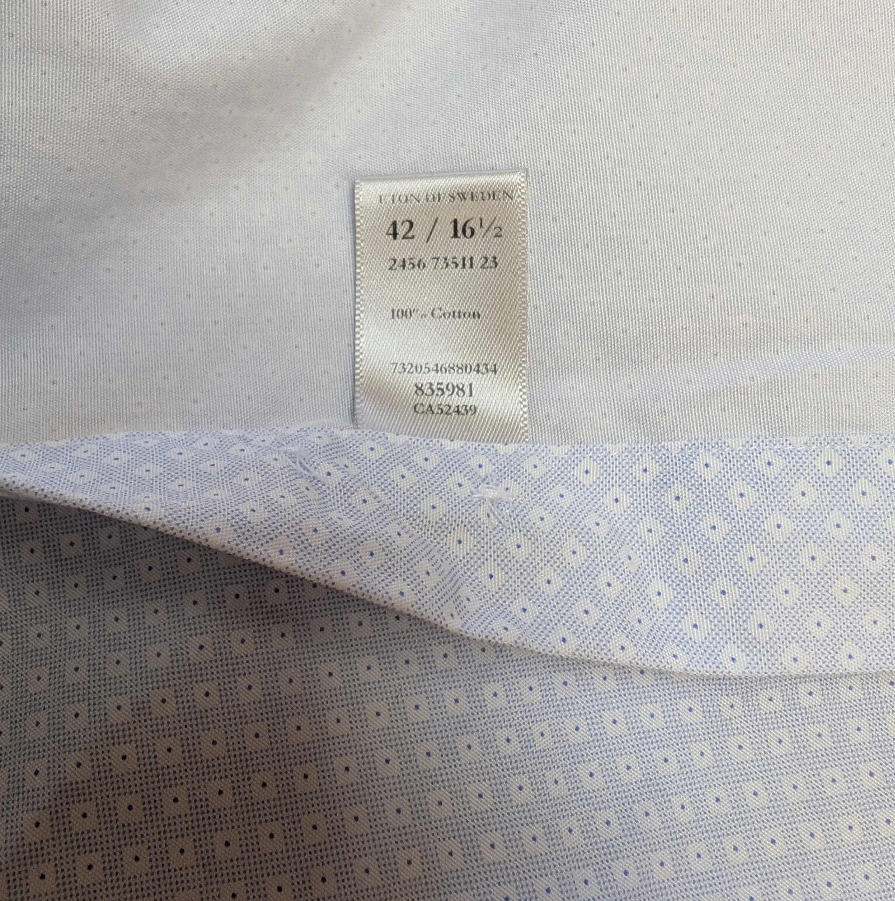 Eton Eton Blue Cotton Cutaway Collar Shirt - Size 16.5 Size US L / EU 52-54 / 3 - 7 Thumbnail