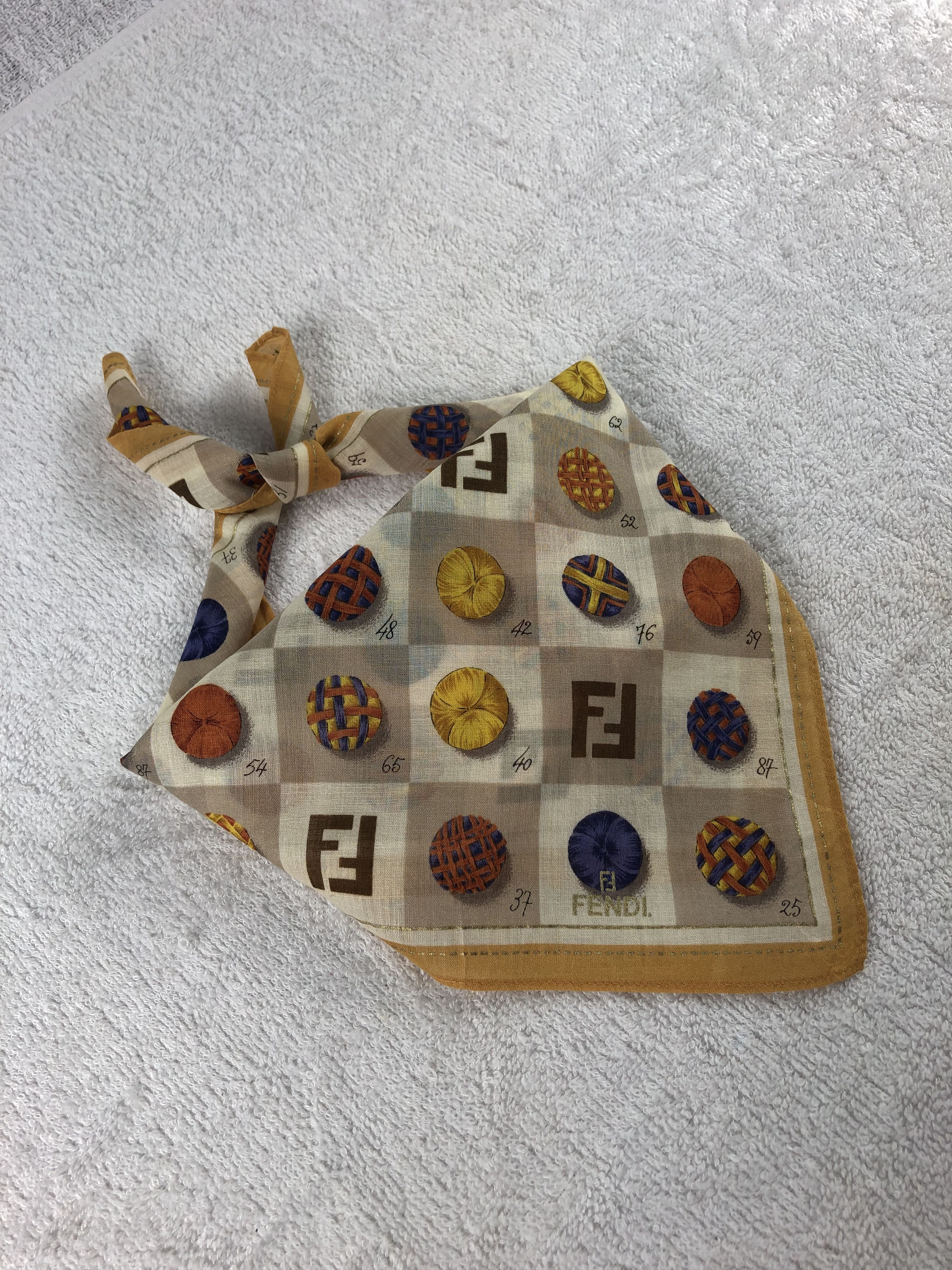 Vintage Fendi Handkerchief / Bandana / Neckerchief A1336 Size ONE SIZE - 2 Thumbnail